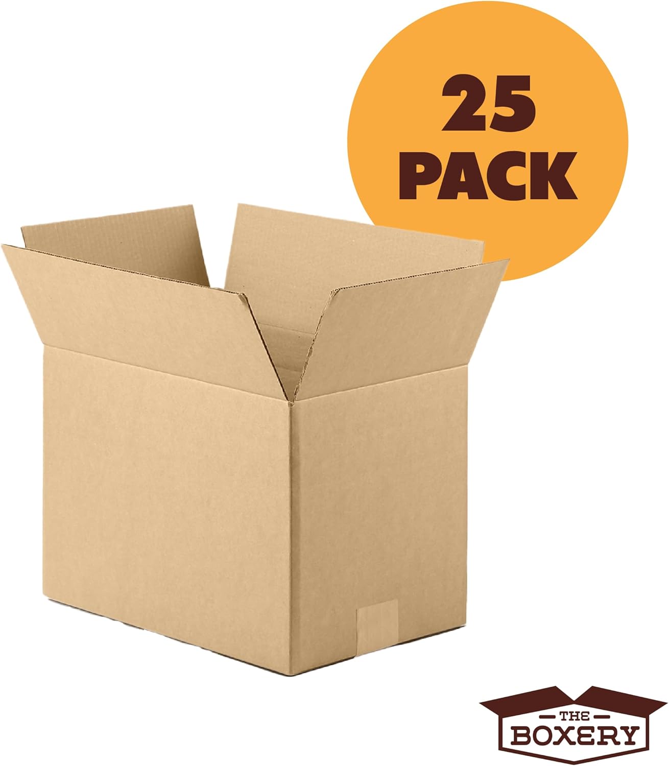 Alternative view of The Boxery 16"x12"x12" Brown/Kraft Corrugated Cardboard Shipping Boxes 25-Pack | Mailing, Packing, Moving & Storage for Business/Home u2013 Durable - Eco-Friendly, Recyclable - Made in the USA