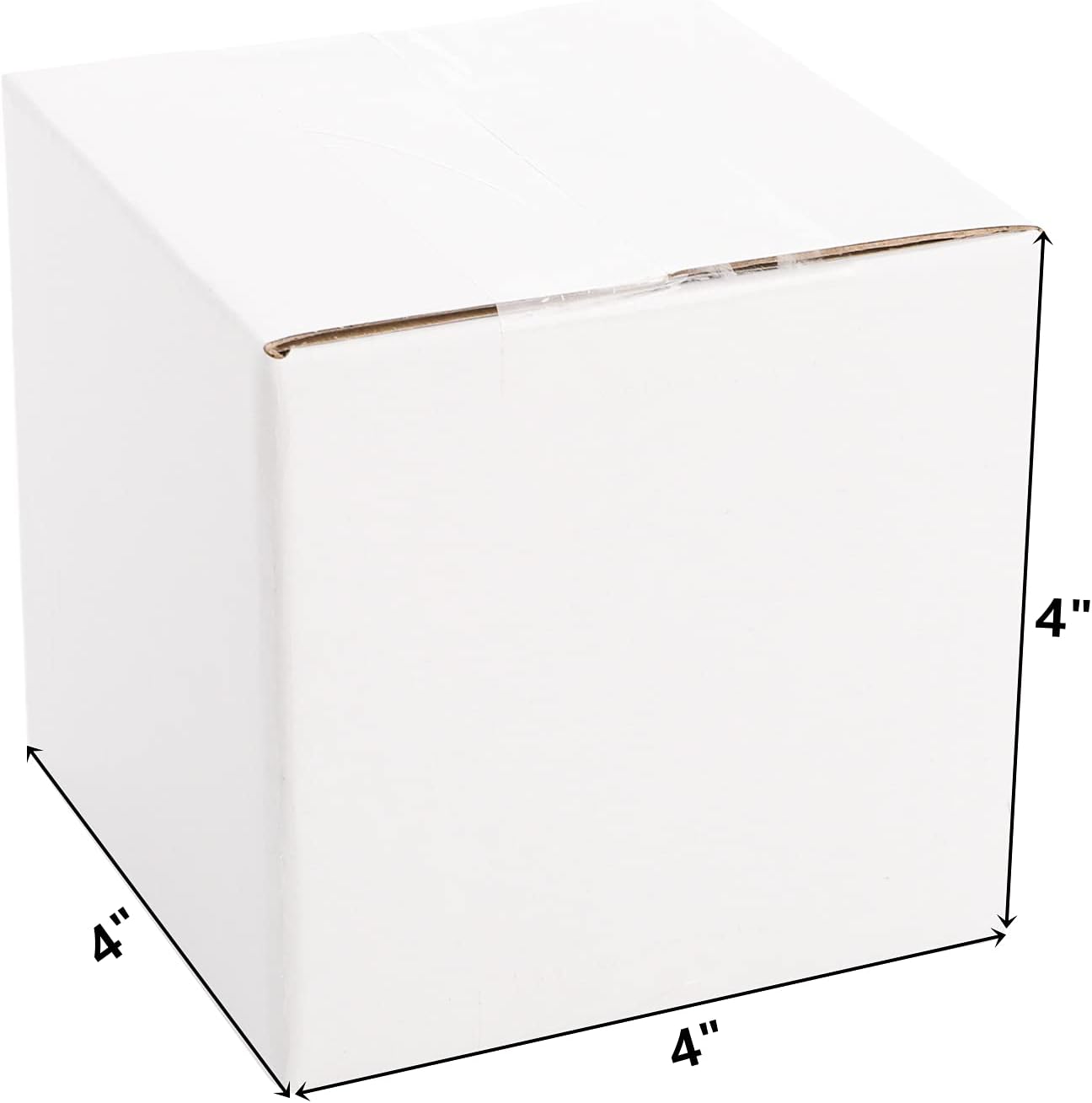 Alternative view of Peohud 40 Pack Small Shipping Boxes, 4 x 4 x 4 Inches White Corrugated Cardboard Box, Mailing Box for Shipping, Packing Storage, Gift Box, Recyclable