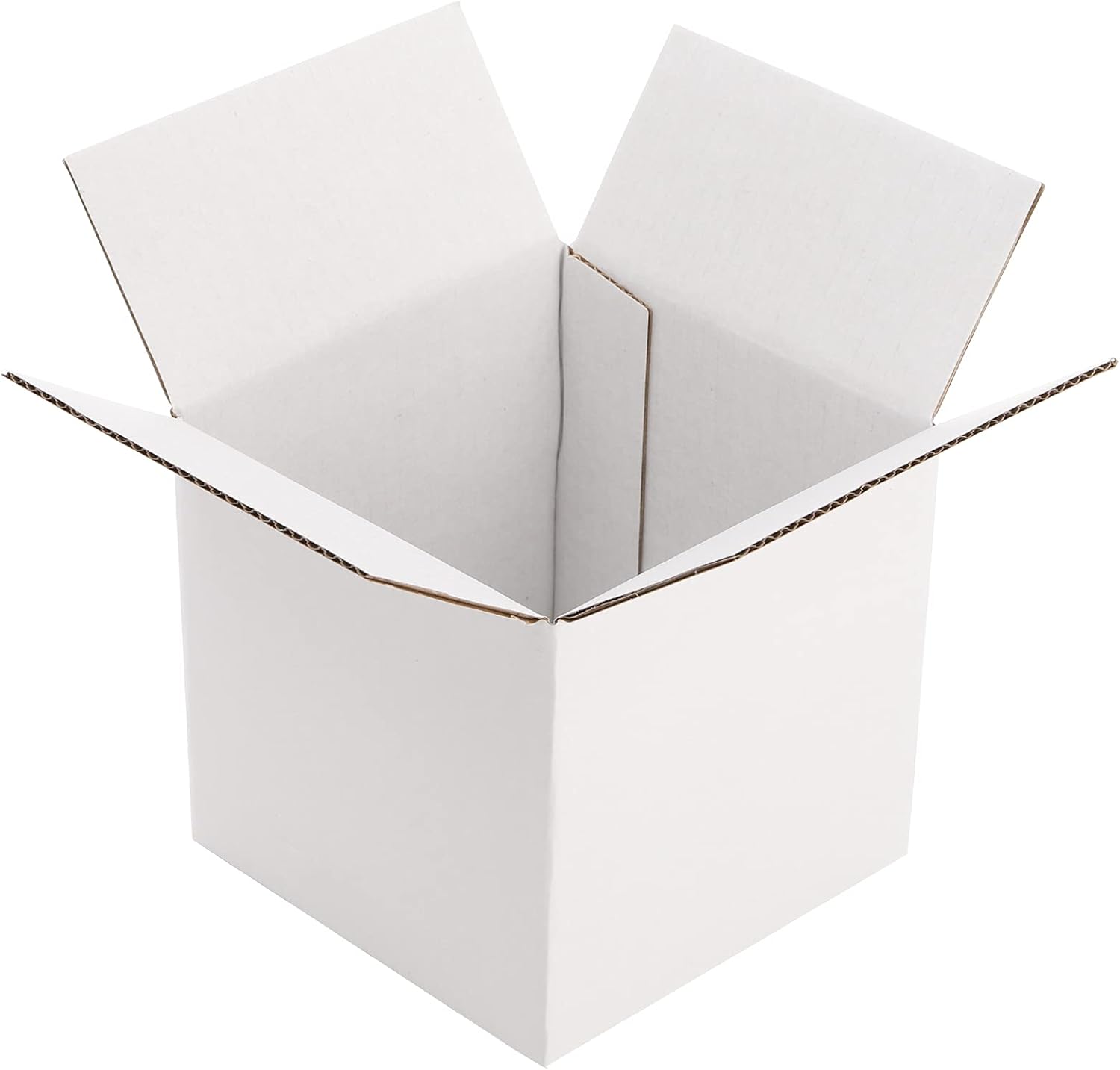 Peohud 40 Pack Small Shipping Boxes, 4 x 4 x 4 Inches White Corrugated Cardboard Box, Mailing Box for Shipping, Packing Storage, Gift Box, Recyclable - Image 4