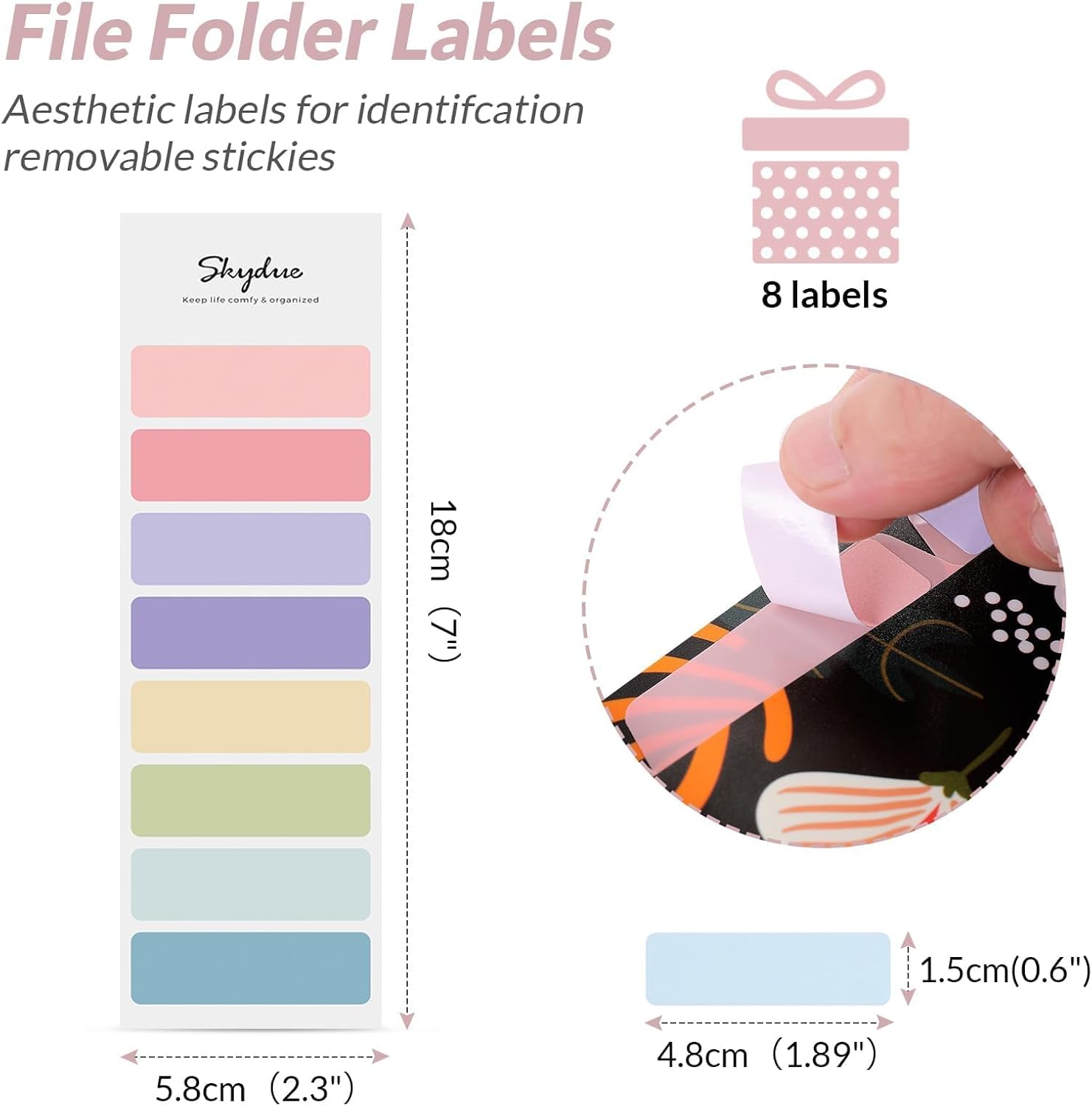 SKYDUE Expanding File Folder with 5 Pockets, Floral Accordion File Organizer for Important Document, Portable Receipt Paper Organizer, School Office Supplies Black