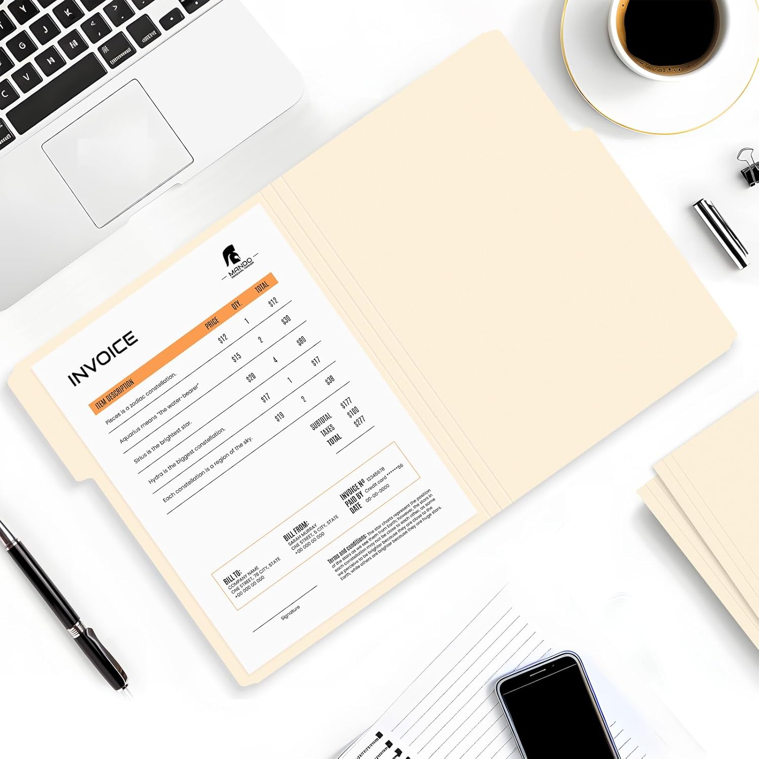 SUNEE File Folders, 150 Pack Manilla Folders 8.5 x 11, 1/3 Cut Tab for Easy Labeling and Organization, Durable Standard Paper for Home, Office, School Filing