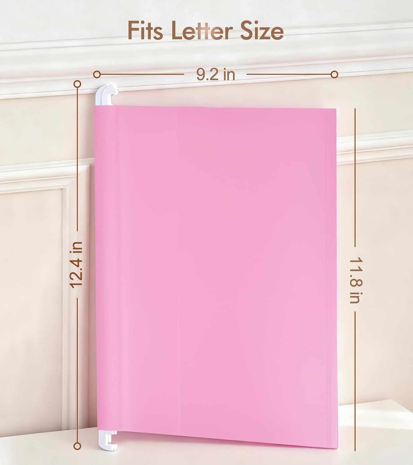 Plastic Hanging File Folders Letter Size, Colored Hanging File Folders with Tabs, Durable Waterproof Plastic Hanging Folders for Filing Cabinets, Office, School & Home Organization (15, Pastel)