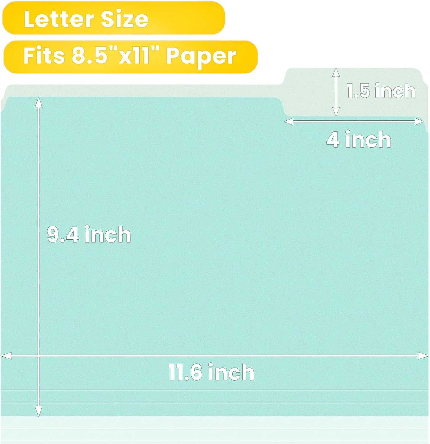 Alternative view of SUNEE File Folders, 30 Pack Manilla Folders 8.5 x 11, 10 Colors Folder Office Organization Home School Folders for Documents Files Paper