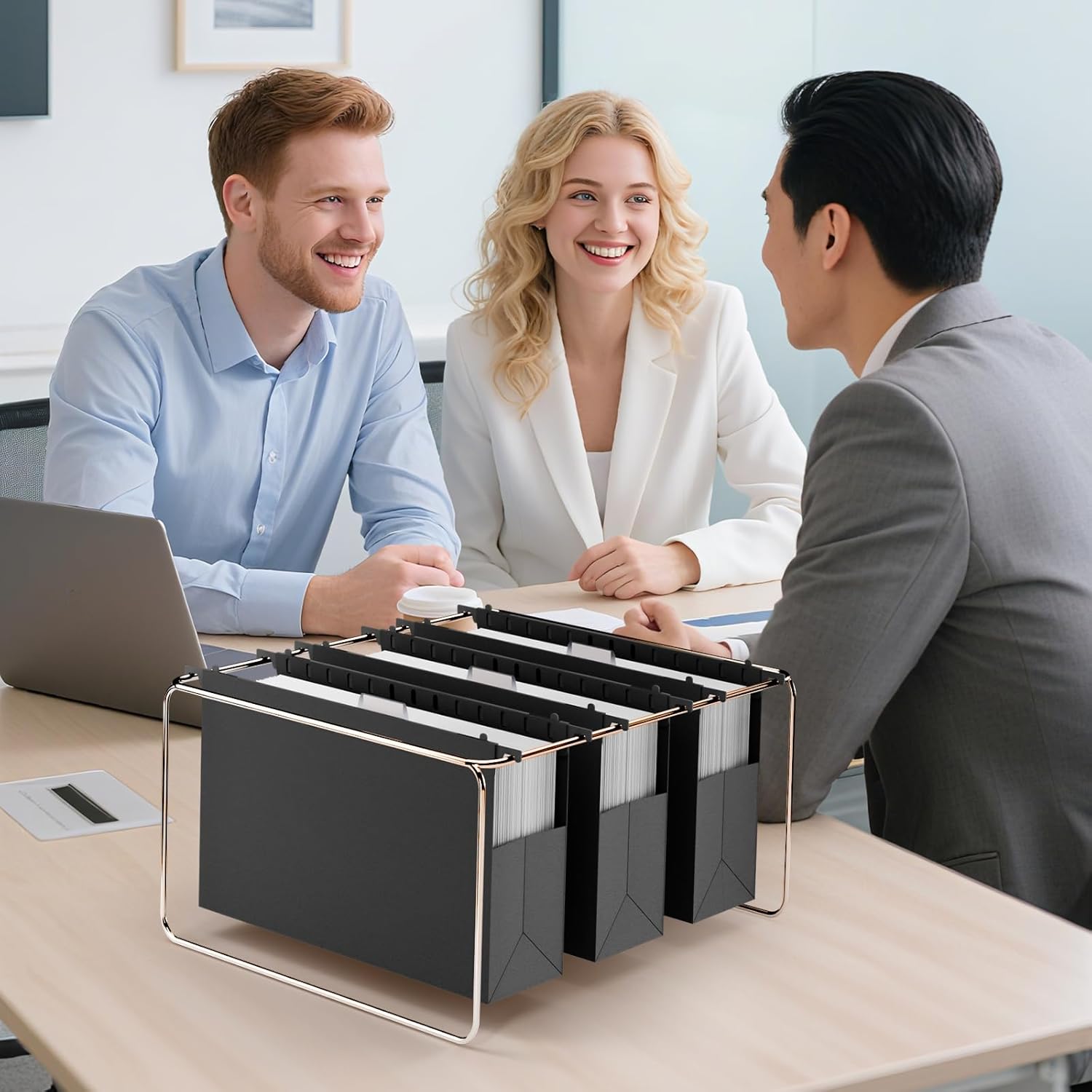 Ansook Legal Size Hanging File Folders Extra Capacity, Heavy Duty 3" Expandable Legal File Folder Hanging,6 Pack Plastic File Cabinet Folders for File Frmae/Box, Office School Hanging File Organizer