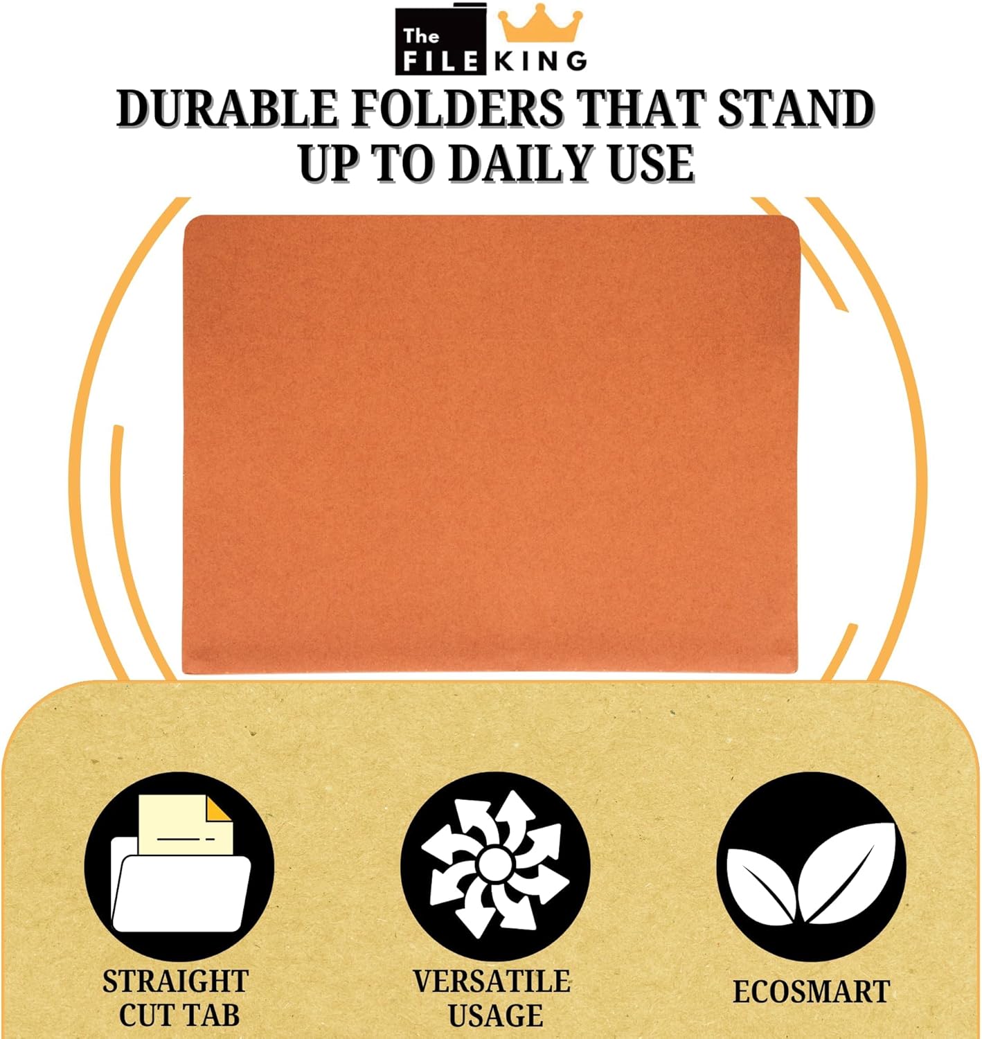 Alternative view of The File King Accordion File Folders Letter Size | Box of 10 Redropes | Expanding File Folder - 5.25" Expansion | Expandable Accordian File Organizer Pocket | Redwell Filing Organization & Storage