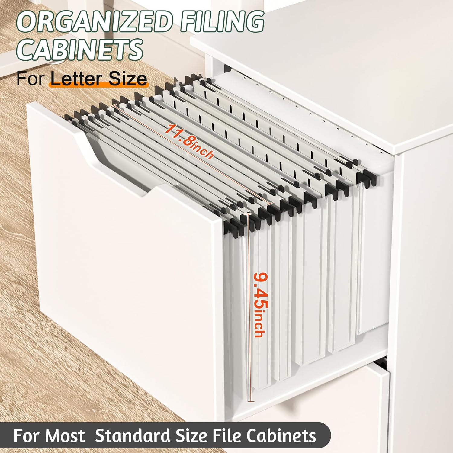 Alternative view of NORDUN Plastic Hanging File Folder Letter Size,12 Pack Reinforced Heavy Duty Hanging Folder,Sturdy File Cabinet Folders,Gray Hanging File Folders with Tabs,Hanging Folders for Filing Cabinet