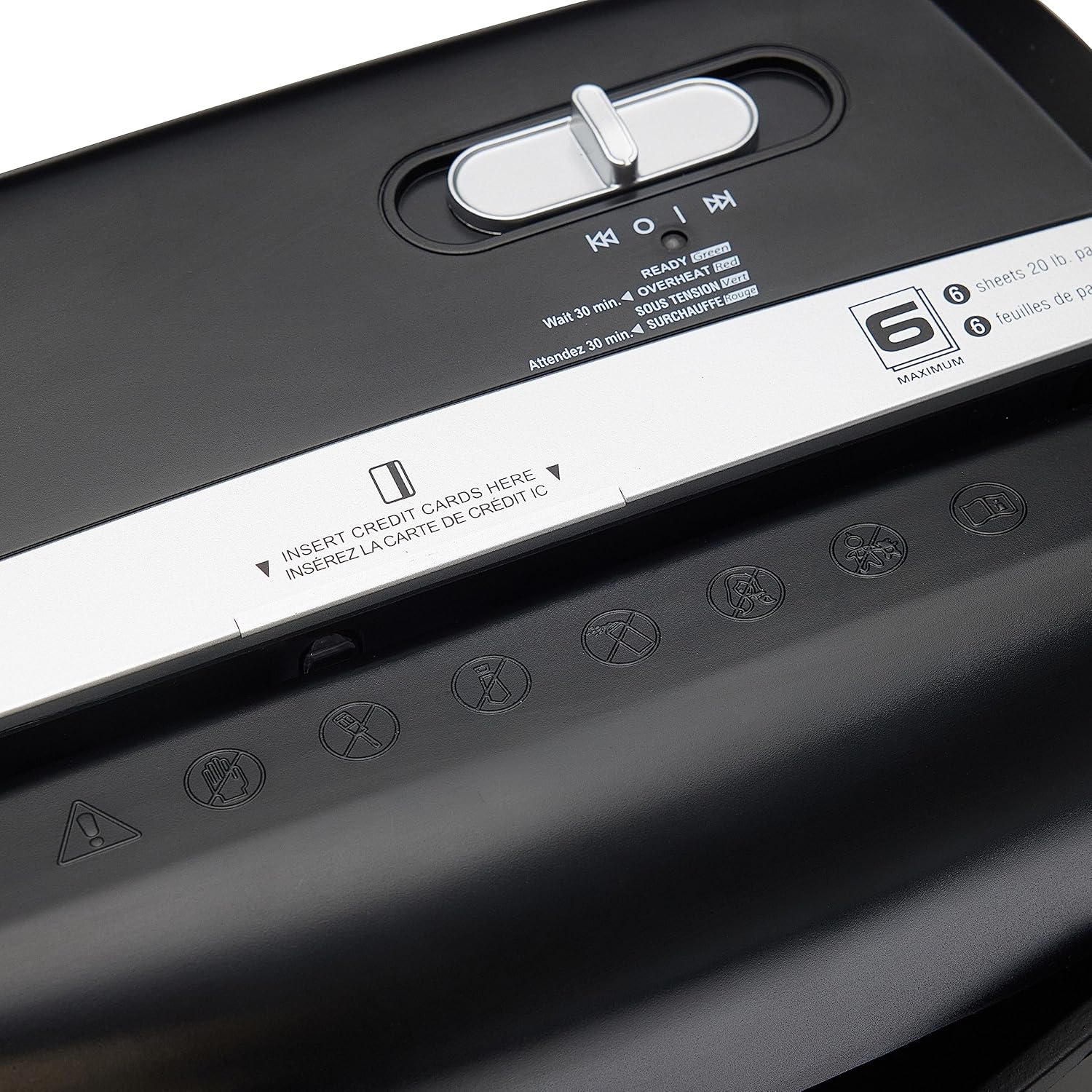 Alternative view of Amazon Basics 6 Sheet Cross Cut Paper and Credit Card Home Office Shredder with 3.8 Gallon Bin, Black