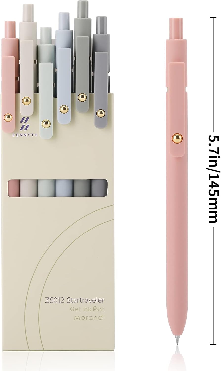 Alternative view of Ddaowanx Gel Pens, 6 Pcs 0.5mm Quick Dry Black Ink Pens Fine Point Smooth Writing Pens, Cute Office School Supplies Gifts for Women