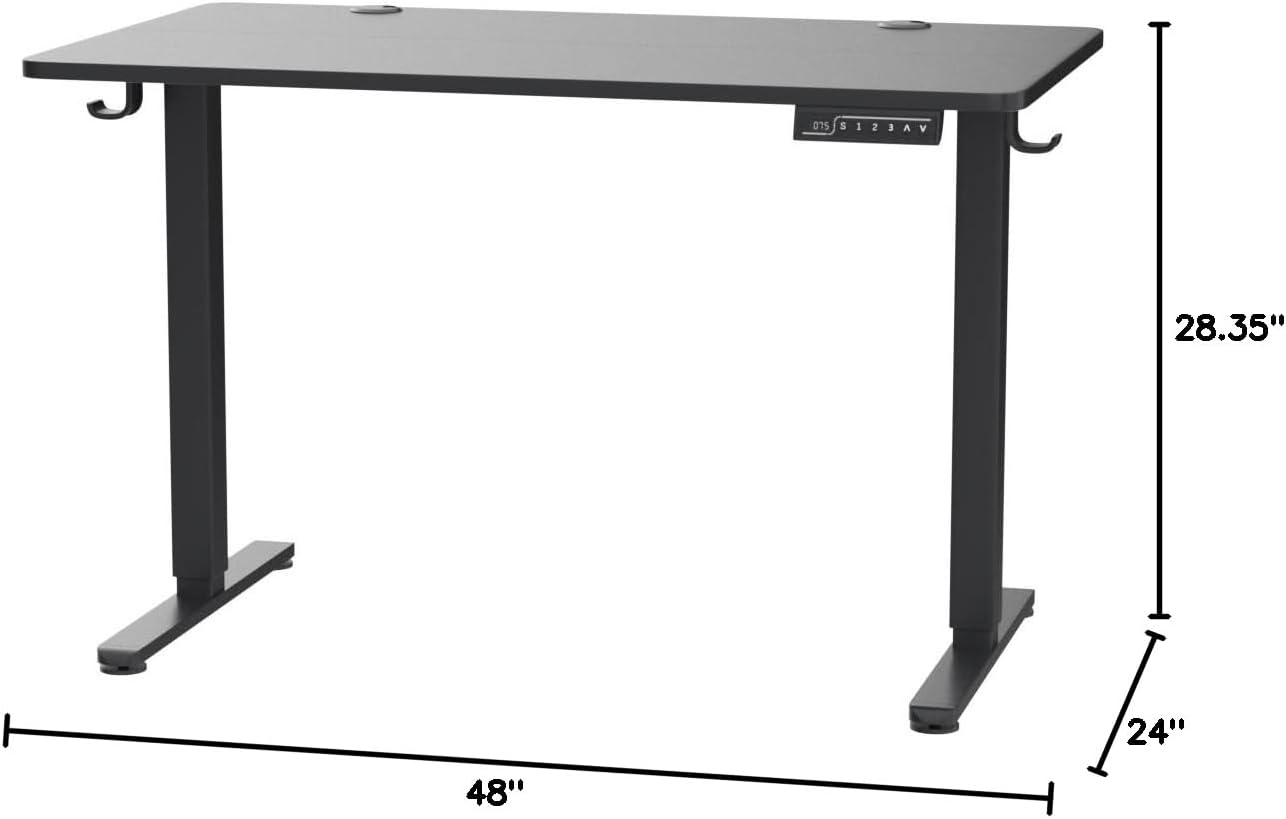 Alternative view of ErGear Height Adjustable Electric Standing Desk, 47.2 x 23.6 Inches Sit Stand up Desk, Memory Computer Home Office Desk (Black)