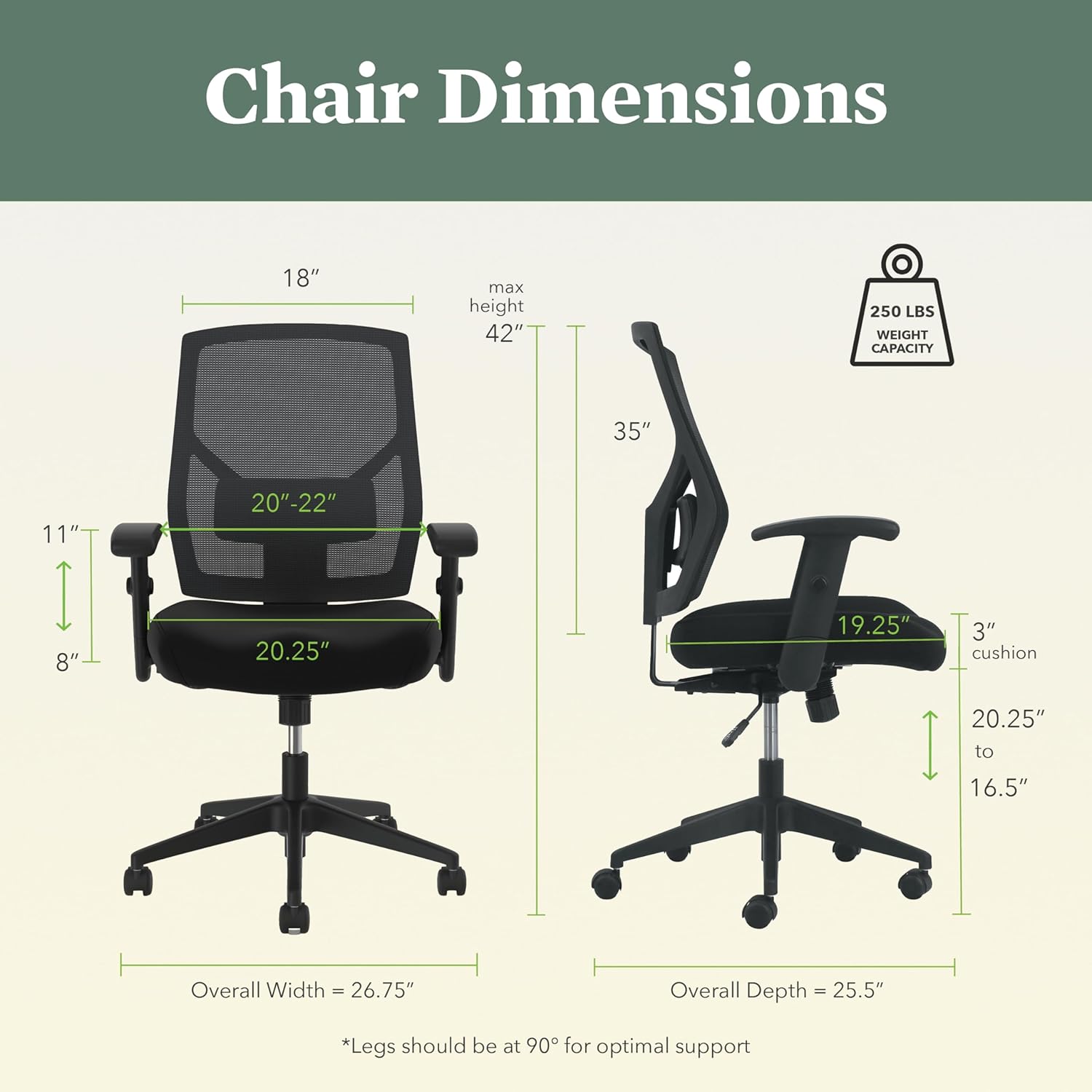 Alternative view of HON Crio Ergonomic Office Chair, High Back Task Chair with Adjustable Arms, Lumbar Support, 360 Swivel, Center-Tilt Recline, for Desks, Computers, Home Office, Black