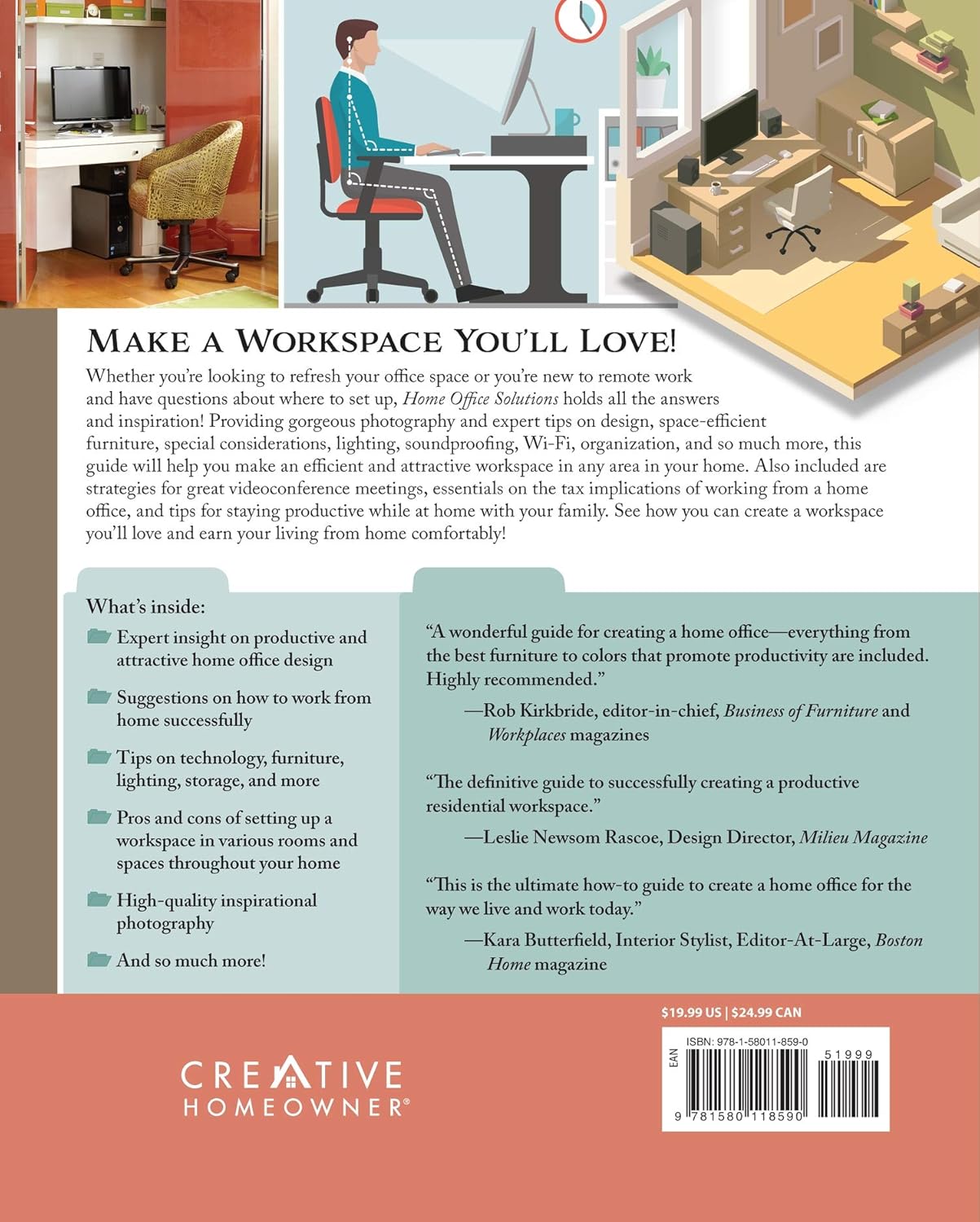 Home Office Solutions: How to Set Up an Efficient Workspace Anywhere in Your House (Creative Homeowner) Creating a Comfortable Space for Remote Work; Space-Efficient Ideas, Organization Tips, and More