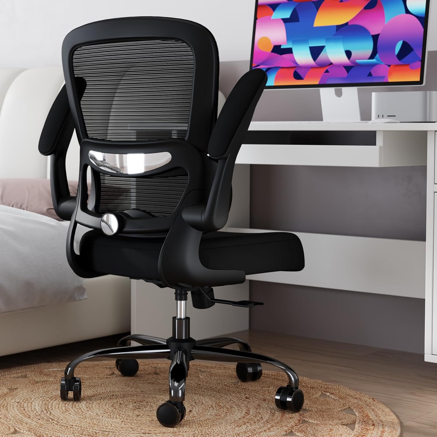 Alternative view of TRALT Office Chair - Ergonomic Desk Chair with Adjustable Lumbar Support, Mesh Computer Chair, Executive Chairs for Home Office Comfortable Lumbar Support (Black)