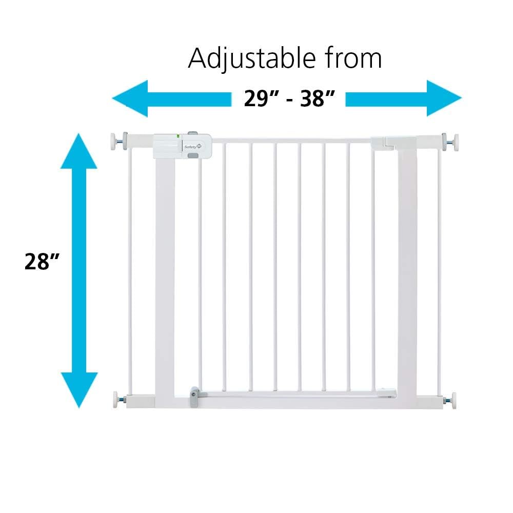 Alternative view of Safety 1st Easy Install Walk Thru Baby Gate for Doorway With Door, Dog Gates, Fits 29"-38", Easy Install 28" Tall, White