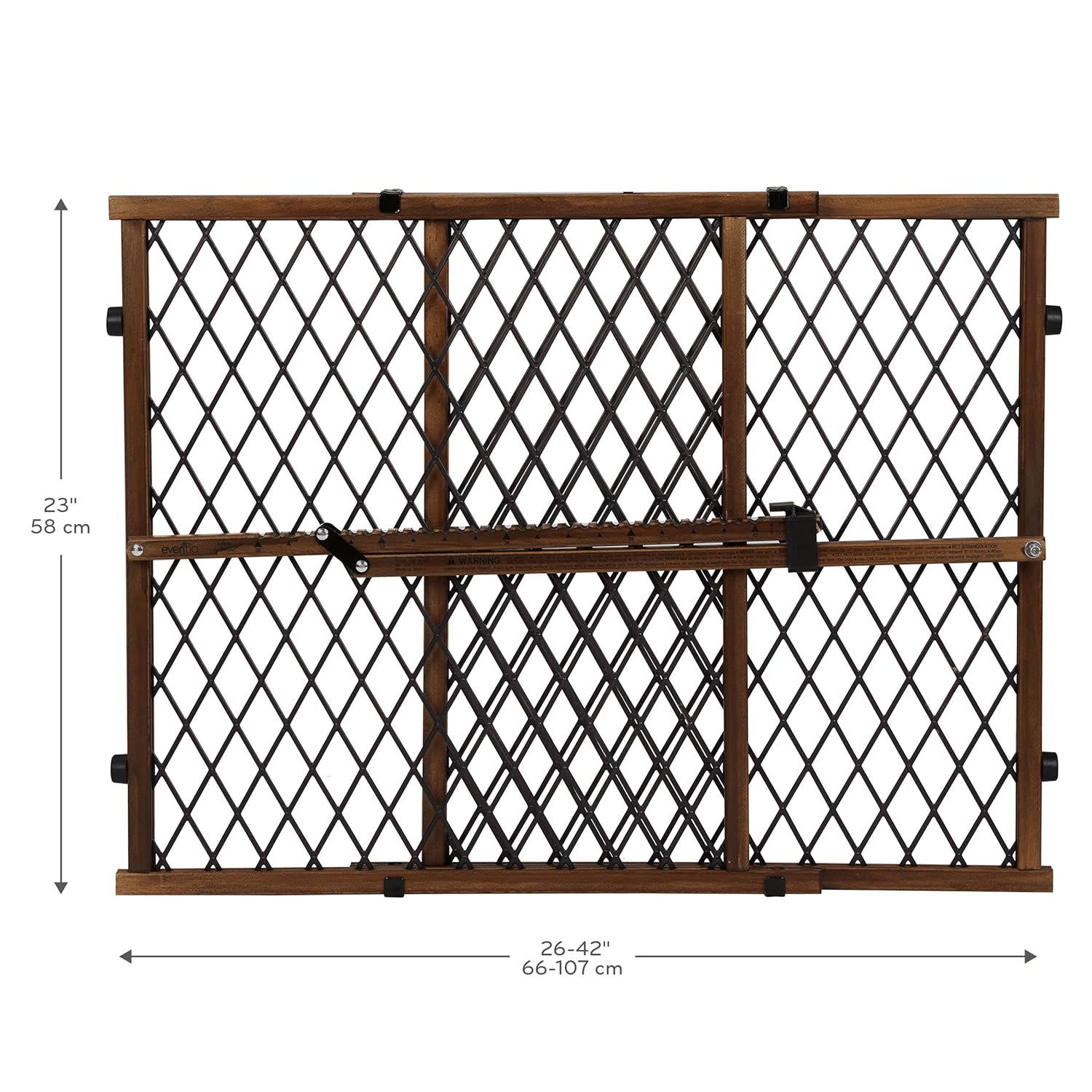 Alternative view of Position & Lock Adjustable Wood Baby Gate (Farmhouse Collection)