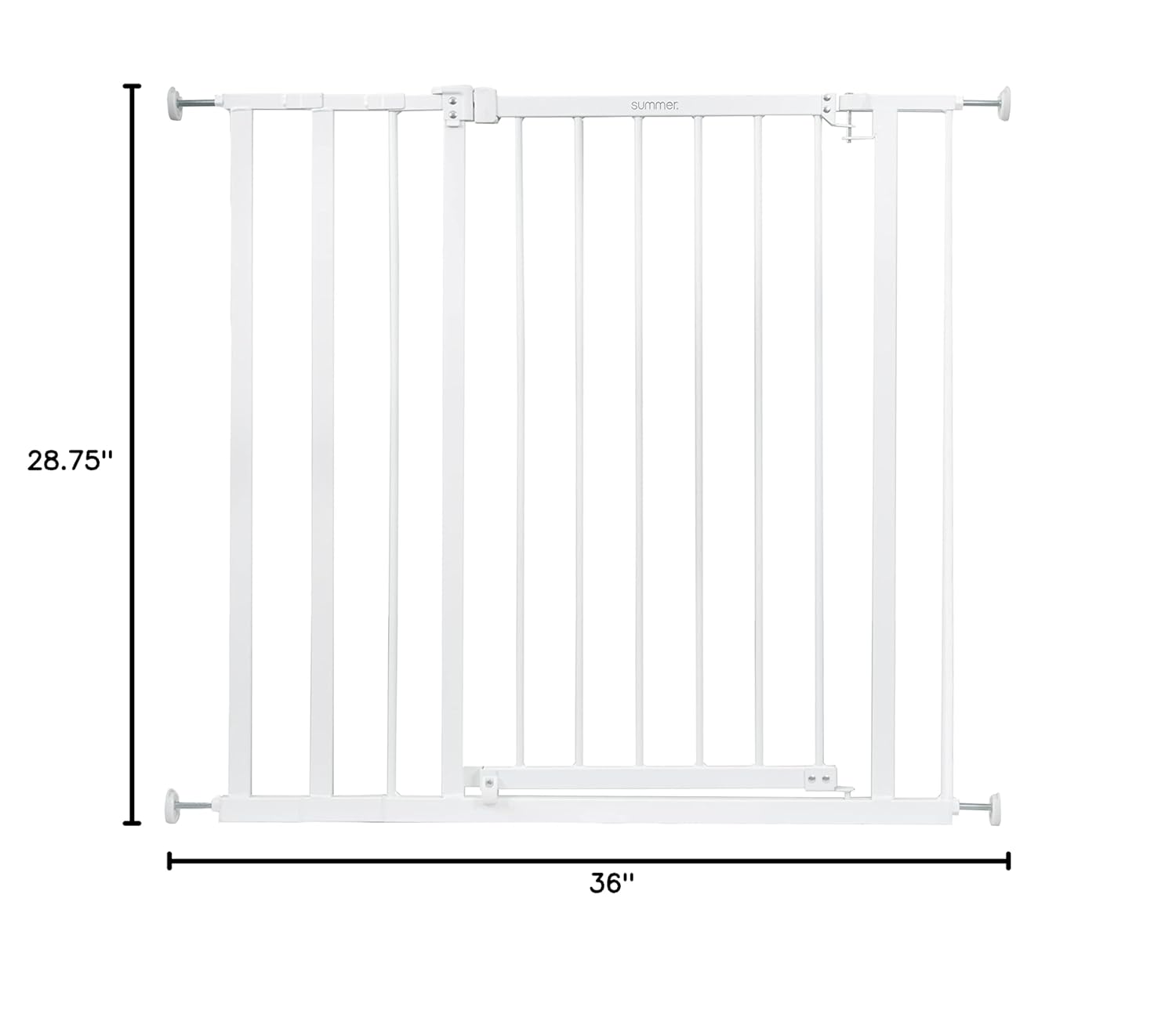 Alternative view of Summer Infant Everywhere Extra Tall & Extra Wide Pet and Baby Gate, 28.75" - 39.75" Wide, 36" Tall, Pressure and Hardware Mounted, Install In-Between Rooms, Doorways and Stairways - White Metal