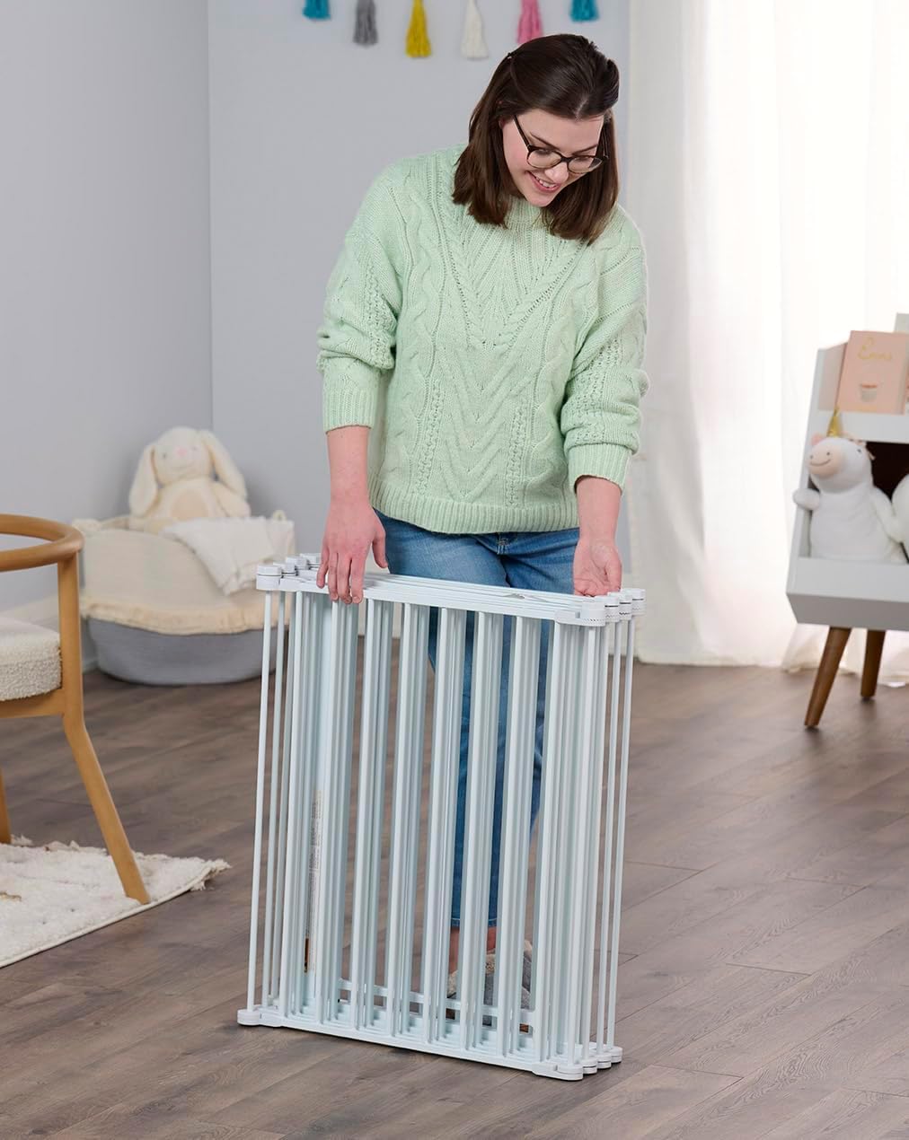 Alternative view of Regalo SAFETY 194-Inch Super Wide Baby Gate & Play Yard, 2-in-1 Convertible Extra Wide Safety Barrier, Hardware Mounted for Toddlers & Pets, American Designed, American Owned, For Children 6-24 Months