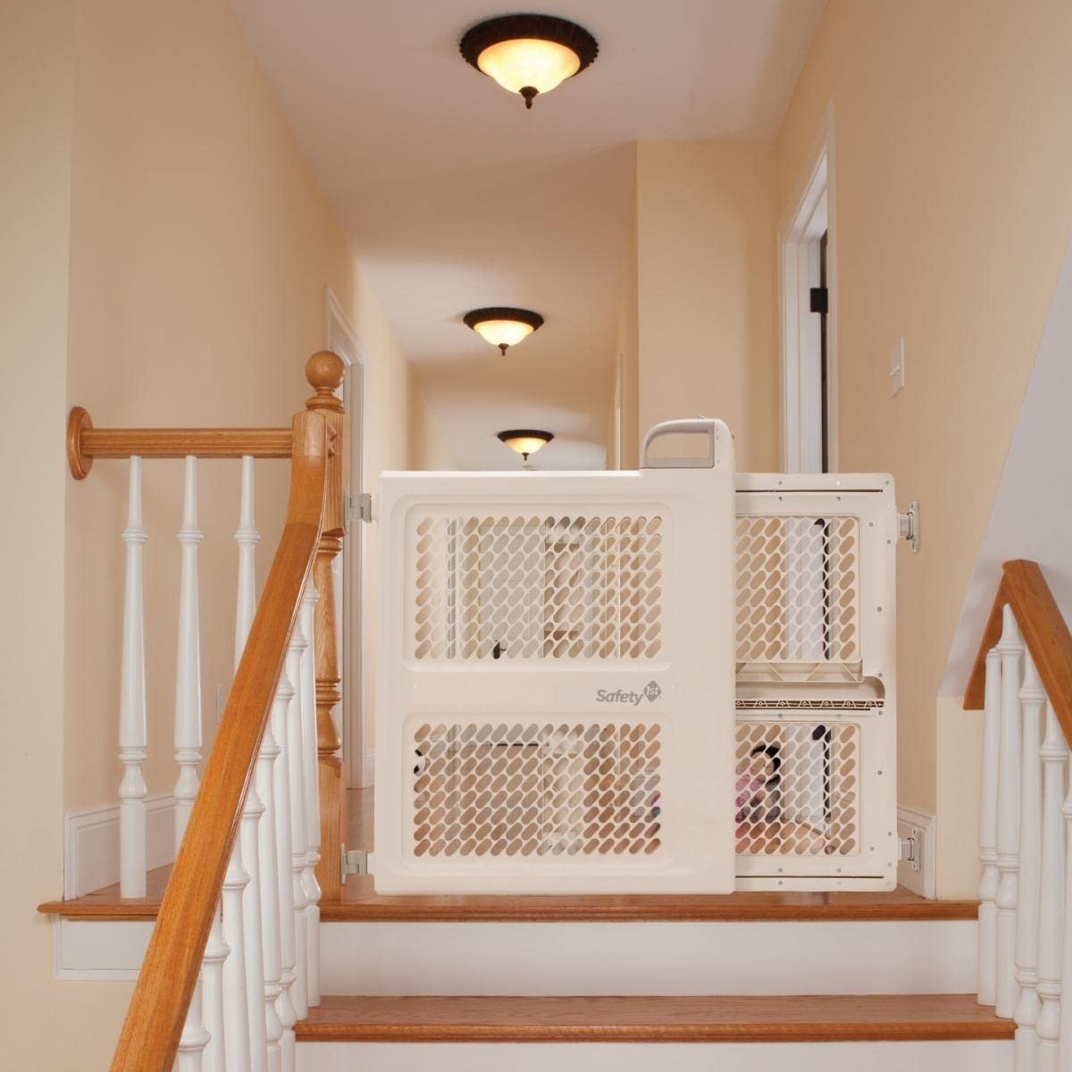 Alternative view of Safety 1st Baby Gates for Doorways, Pressure Mount Lift, Lock and Swing, Dog Gates, Hardware Gate for Stairs, Fits 28"-42" Wide