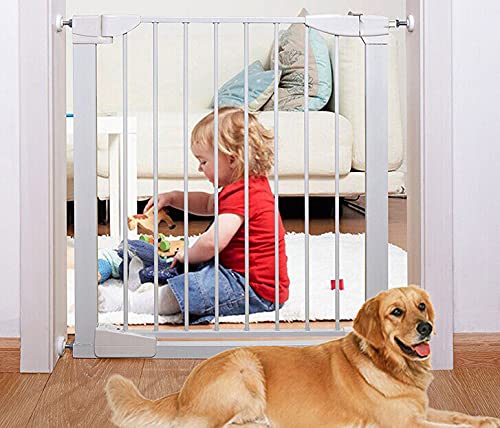 4Pcs Universal Baby Gate Threaded Spindle Rod, M8 (8mm) Replacement Bolt Part for Pet Pressure Mounted Safety Gates, Extra Long Baby Tension Gate Extender (White)