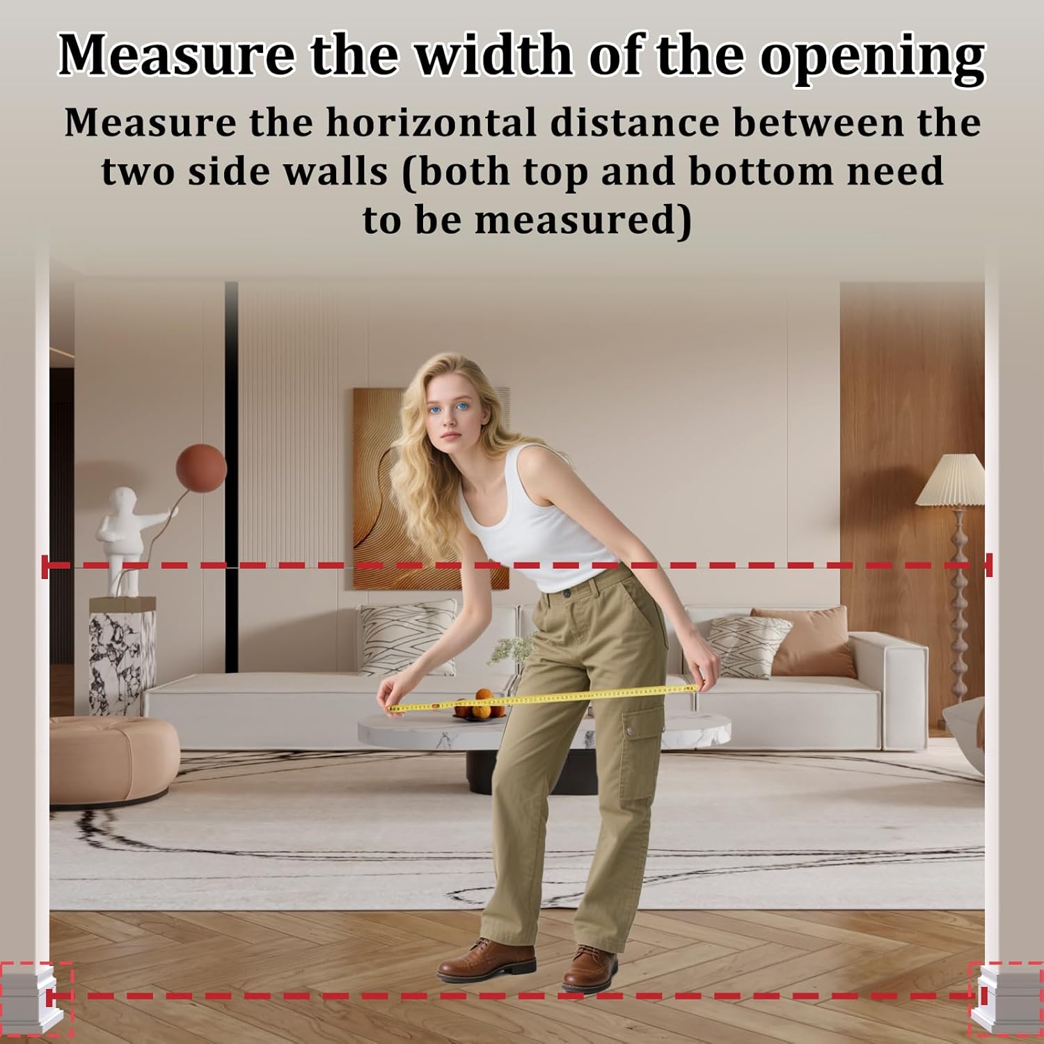 Alternative view of WAOWAO Clear Baby Gate for Stairs Modern Design Acrylic Auto Close Pet Gate, 29.52-37.79" Wide Safety Baby Gate for Doorways,White Clear Dog Gates Indoor, Hallways,Kitchen