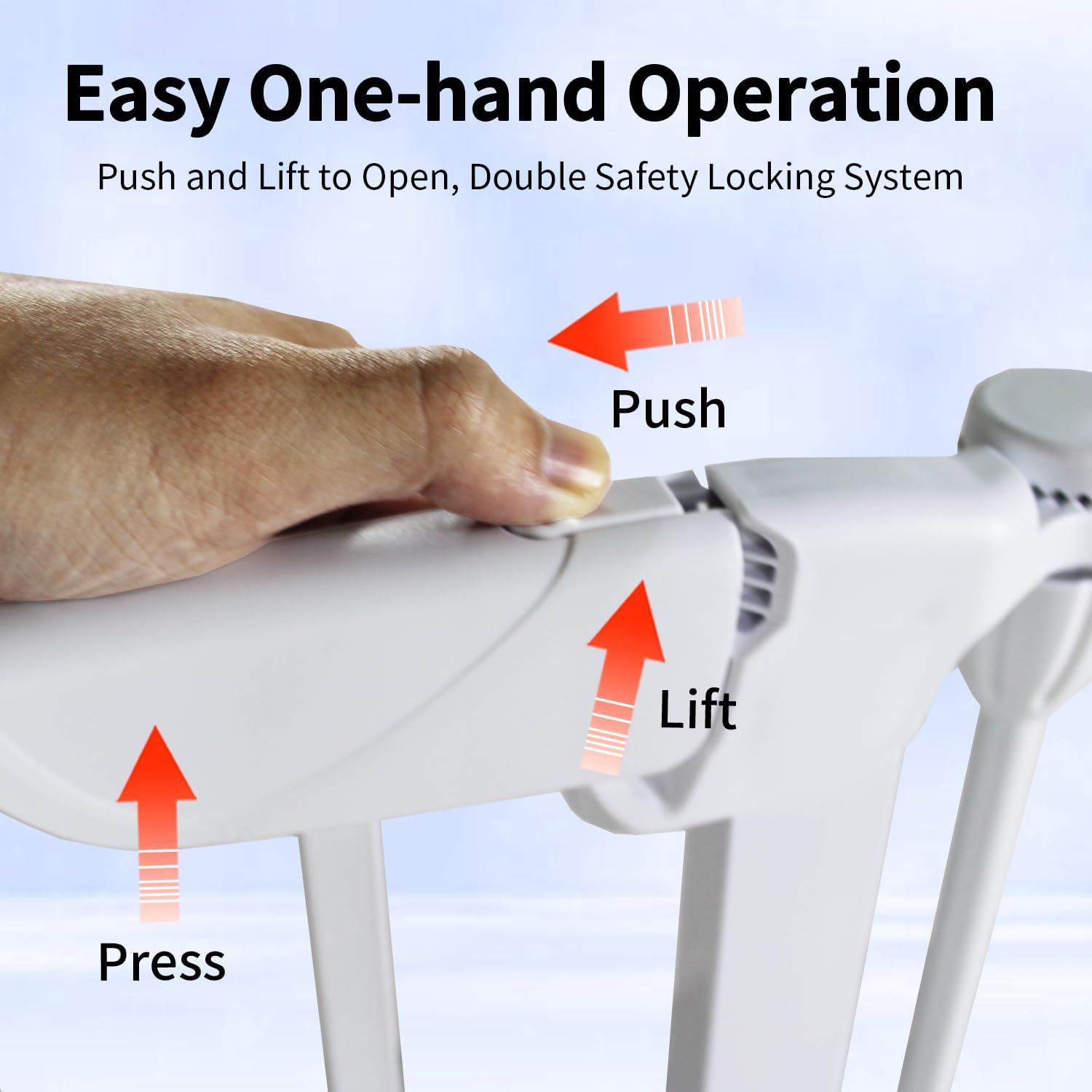 Alternative view of NexusSmash 57.48" Extra Wide Baby Gate with Cat Door, Auto Close Pet Gates Dog Gate, Hardware Mounted Walk Through Swing Safety Baby Gates for Stairs, Doorways, Kitchen, House, 30" Tall, 2 Panels