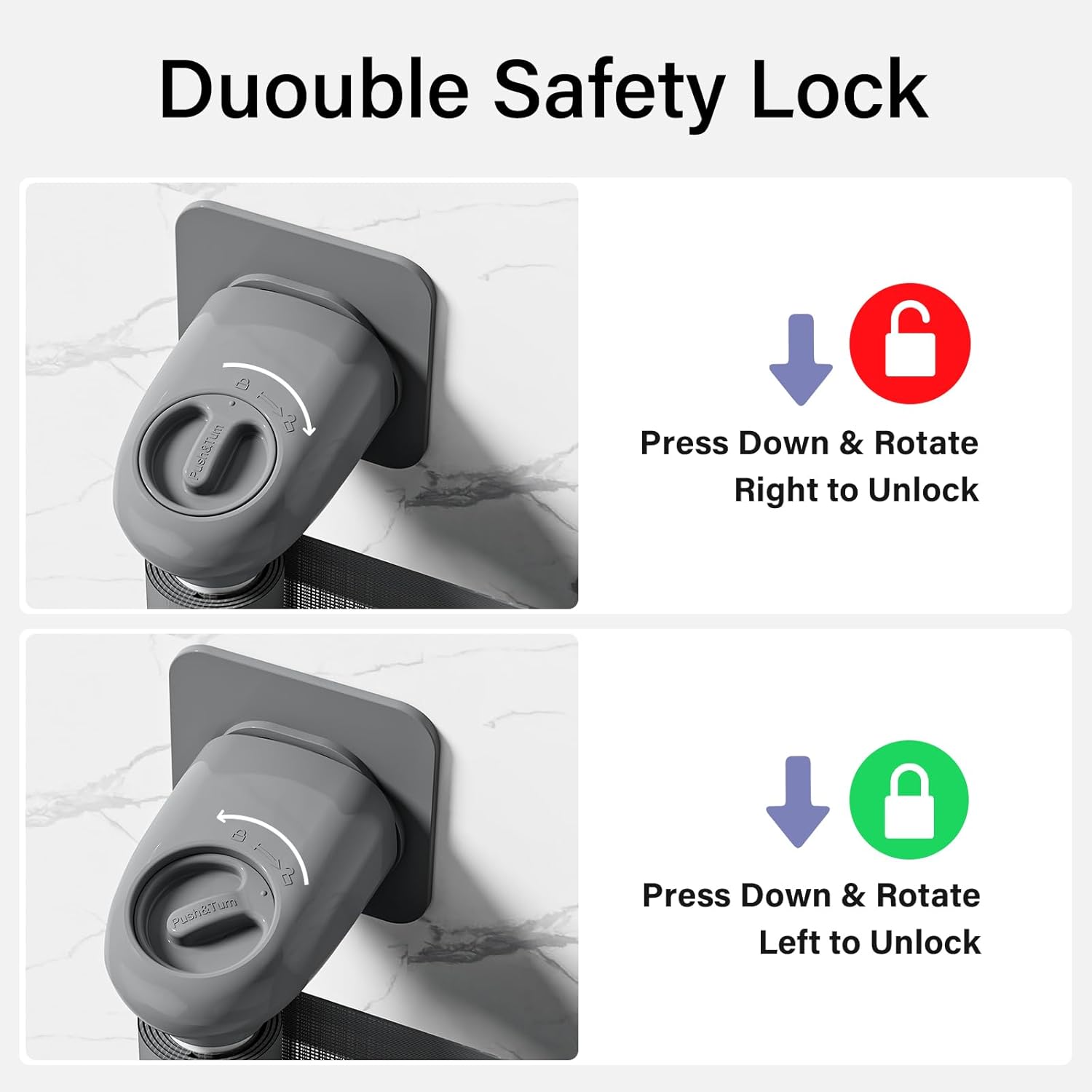 Alternative view of Babepai Baby Gate for Stairs No Drill, Punch Free Retractable Baby Gates Extends to 54" Wide 34" Tall, Reractable Dog Gate for Doorways, Stair Gate for Outdoor, Indoor, Hallways, Deck, Porch