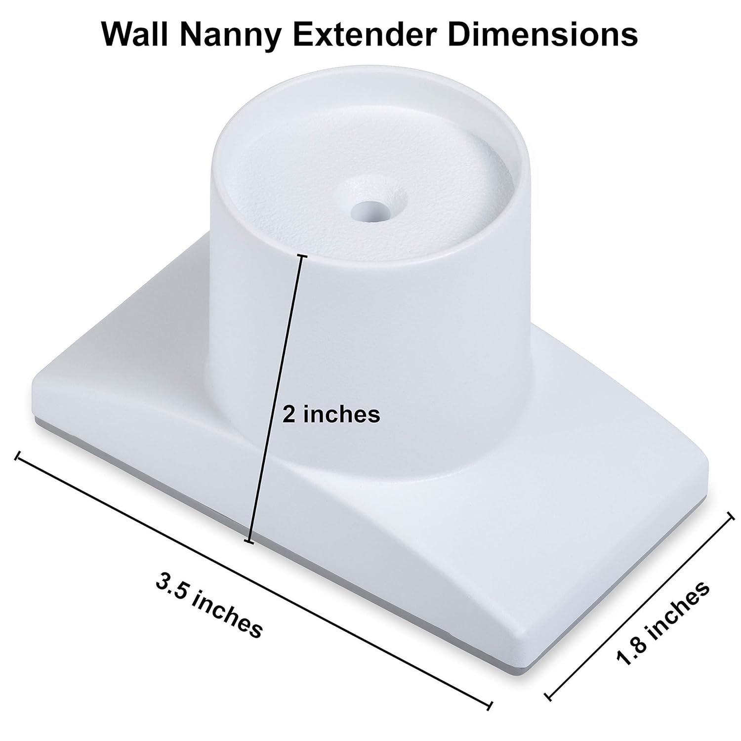 Alternative view of Wall Nanny Extender -4 Inch Baby Gate Extension Guard (Made in USA) Extends Pressure Mounted Gates - Protects Walls, Stabilizes Gate, for Child, Pet Gate & Dog Gate, Protector Works on Stairs, 4 Pack