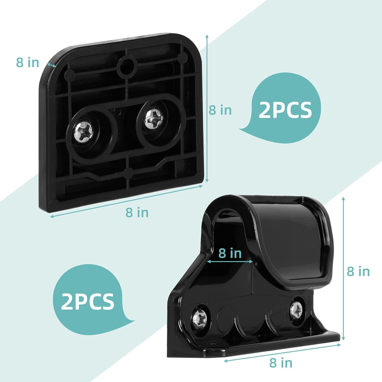 Alternative view of Miumoon No Drill Retractable Baby Gates Parts, Large Size No Drilling Accessory for 120" 150" and 200" Miumoon Retractable Gate (Black, Large)