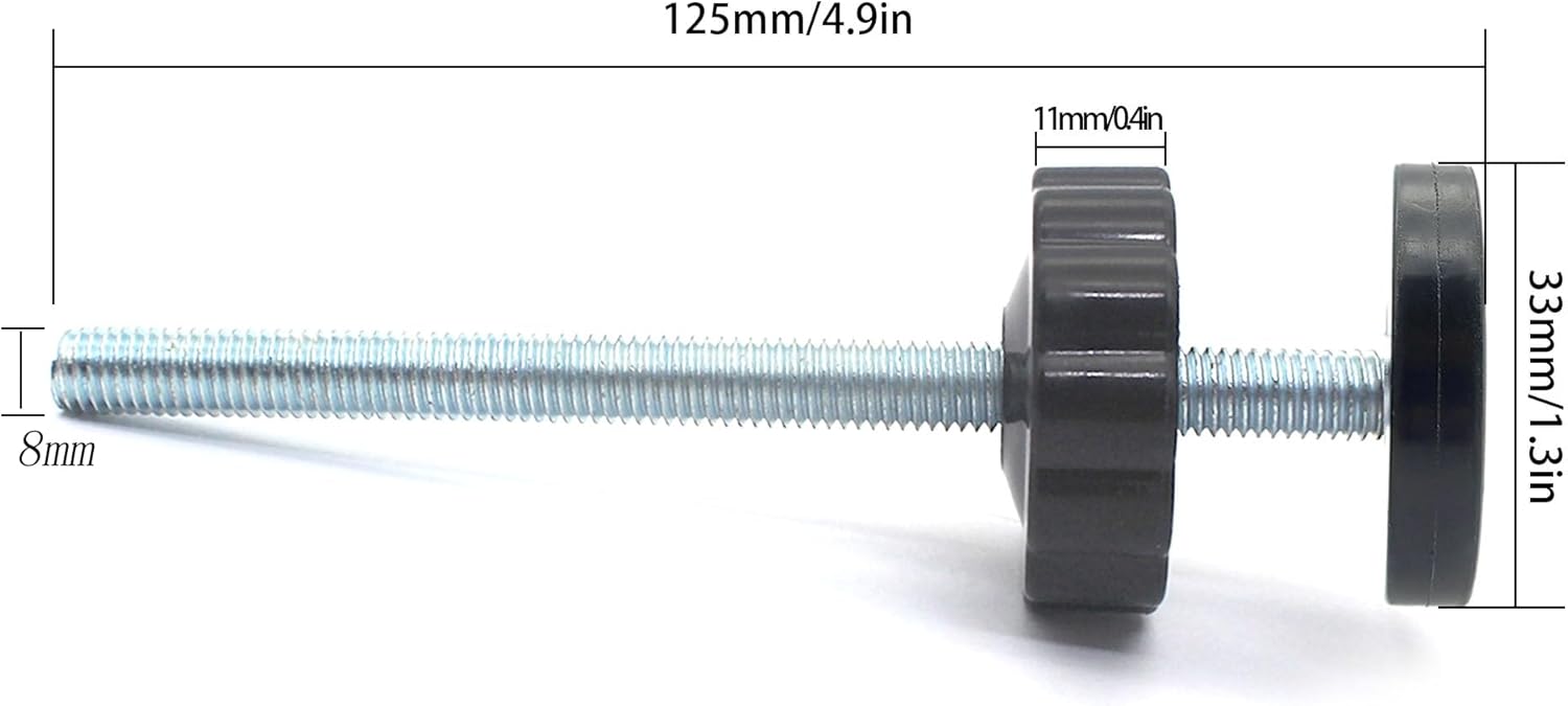 Baby Gate Extender Extention-4 Pack Baby and Pet Safety Stair Gate Threaded Spindle Rods Replacement Parts Bundle with Wall Protector (Round-Black-4 Pack)