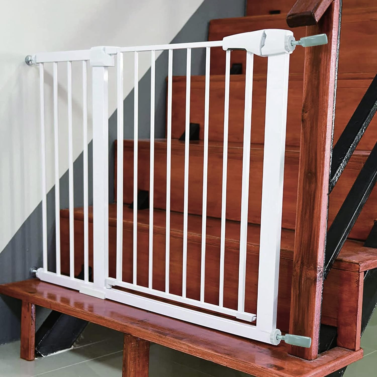 Baby Gate Banister Adapter Y-Spindle Rods - M8(8mm) for Pressure Mounted Baby and Pet Safety Stair Gates with Extra Long Wall Mounting Screws Rod & Bolts (Y-Grey-2 Pack)