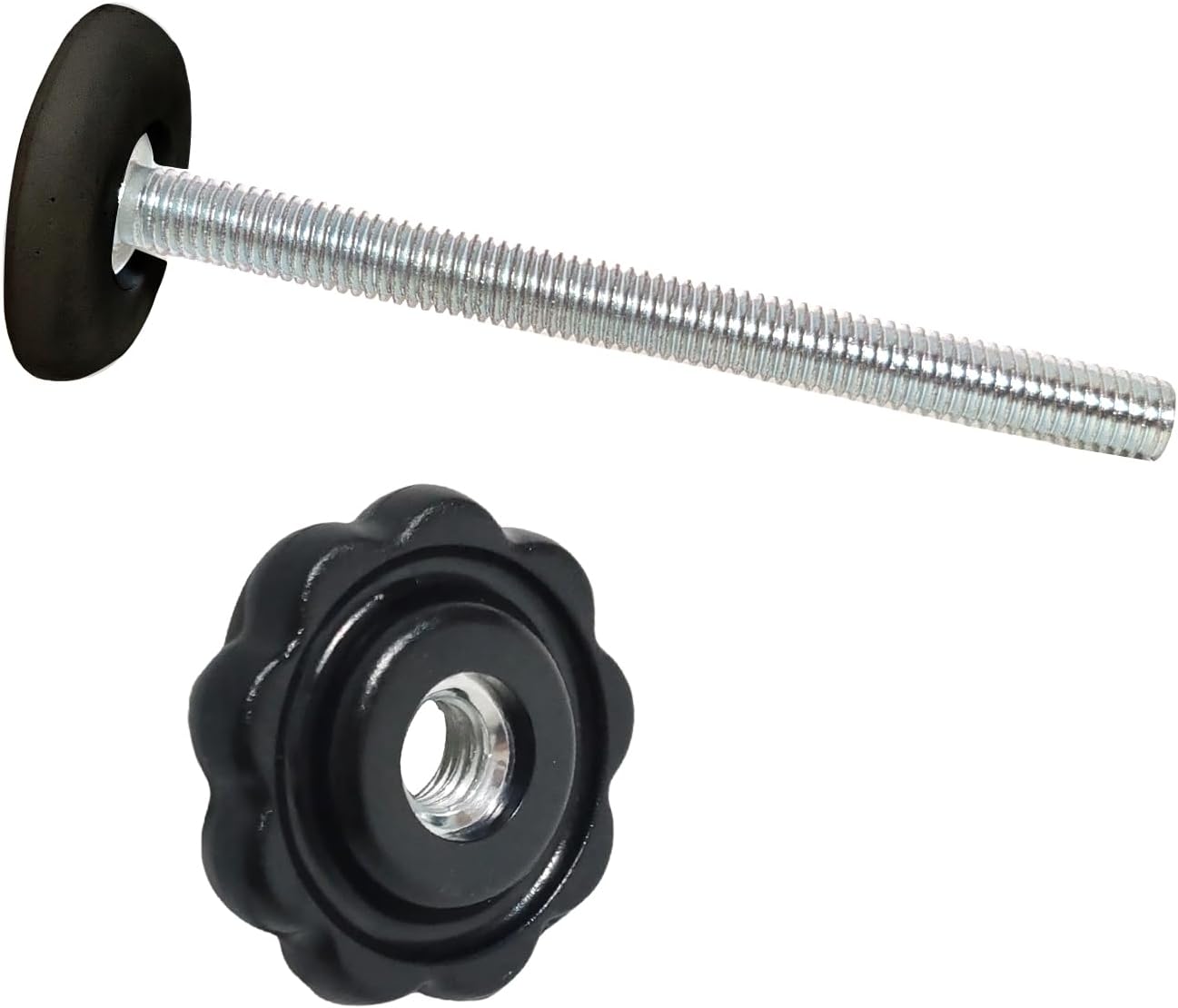 Alternative view of 4 Pack Baby Gate Replacement Parts Threaded Spindle Rod 8MM(M8), Screw Bolts Hardware Kit for Pet & Dog Pressure Mounted Safety Door & Stair Gates (a Black)