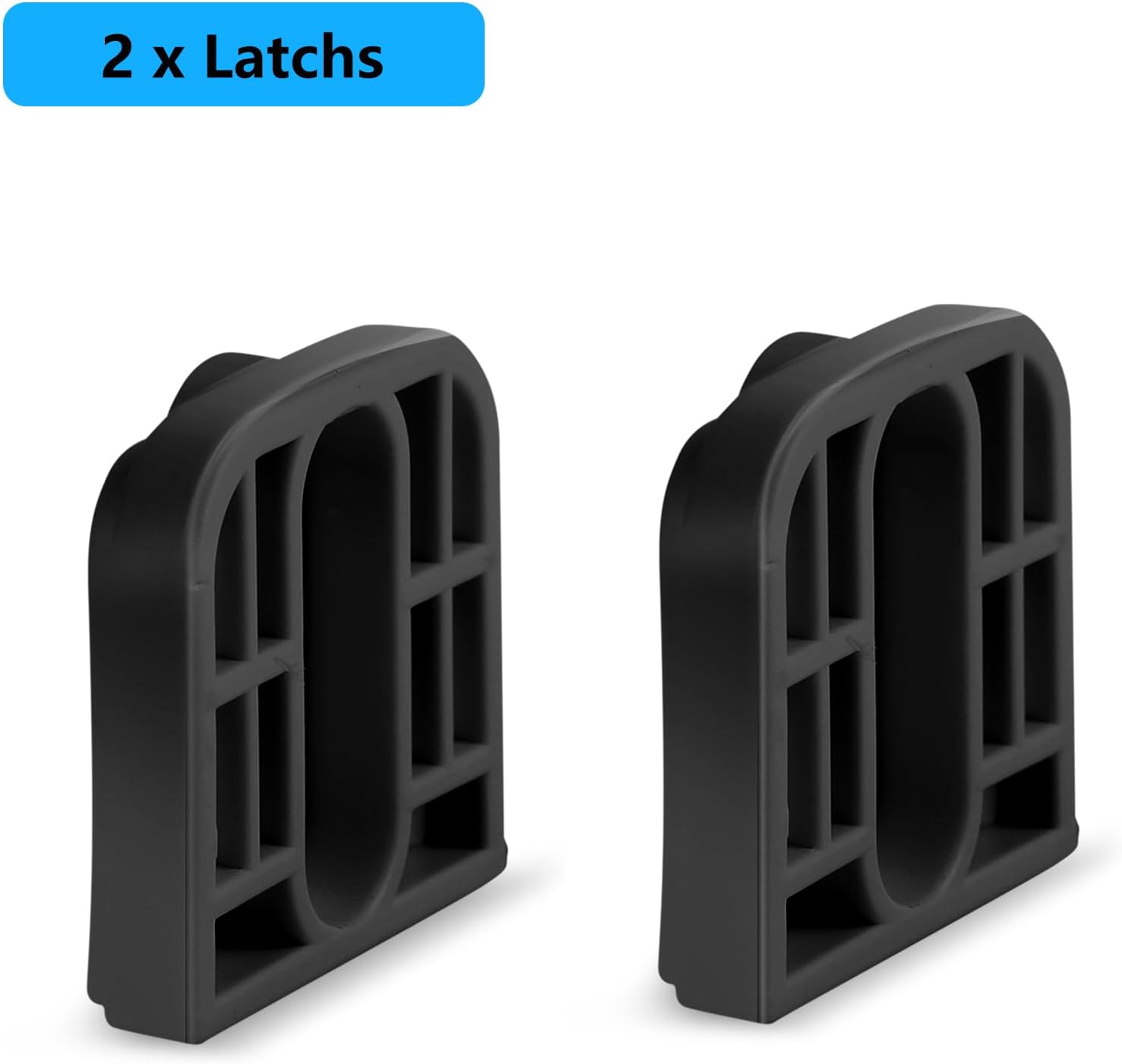 Alternative view of Retractable Baby Gate Replacement Parts, 55" W x 33" H Retractable Baby Gate Extensions (Including 2 x Latches + 2 x Brackets + 1 Set of Screws) for Retractable Gate (Black)