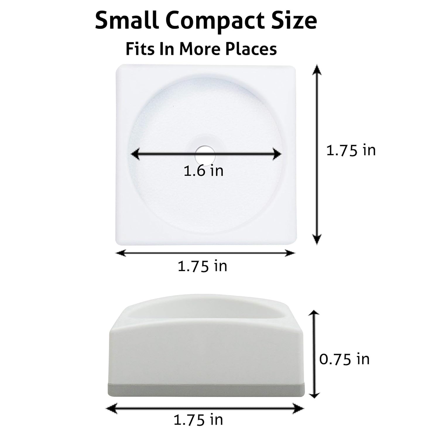 Alternative view of Wall Nanny Mini - Smallest Baby Gate Wall Protector (Made in USA) Protect Walls & Doorways from Pet Gates & Dog Gate Spindles - Child Pressure Mounted Baby Gate for Stairs Wall Cup (White) 4 Pack