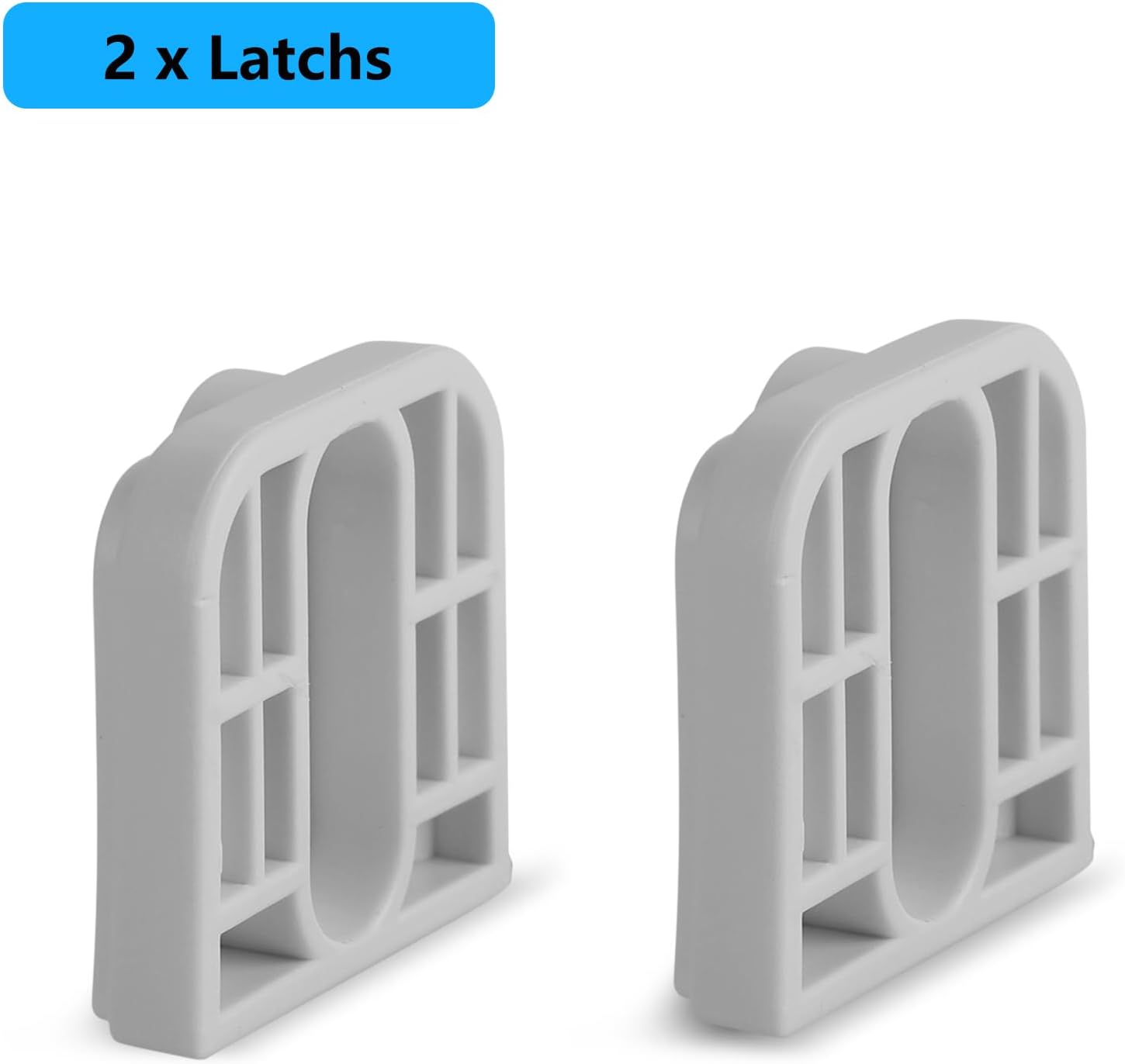 Alternative view of Retractable Baby Gate Replacement Parts, 55" W x 33" H Retractable Baby Gate Extensions (Including 2 x Latches + 2 x Brackets + 1 Set of Screws) for Retractable Gate (Gray)