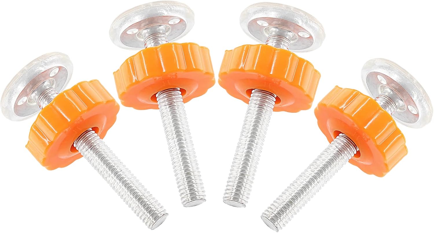 Unlorspy 4 Pack Baby Gate Threaded Spindle Rod M10 (10mm) Screw Replacement Hardware Parts Kit for Pressure Mounted Baby & Pet Safety Gates & Stair Gates (10mm, White) - Image 7