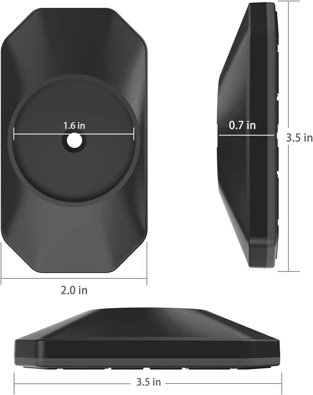 Alternative view of ICERO - Baby Gate Wall Protector - Protect Walls & Doorways from Pet & Dog Gates - for Child Pressure Mounted Stair Safety Gate- 4 Pack, Black