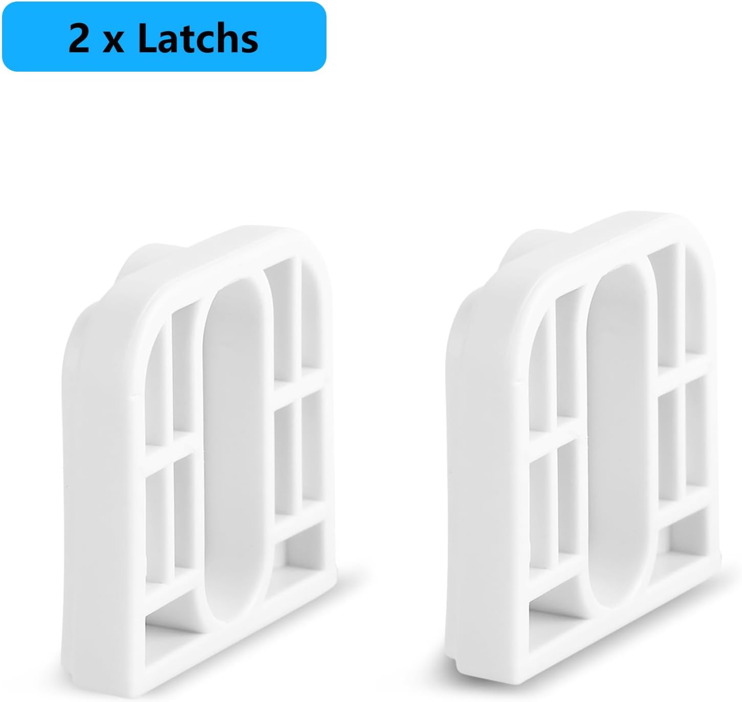 Alternative view of Retractable Baby Gate Replacement Parts, 55" W x 33" H Retractable Baby Gate Extensions (Including 2 x Latches + 2 x Brackets + 1 Set of Screws) for Retractable Gate (White)