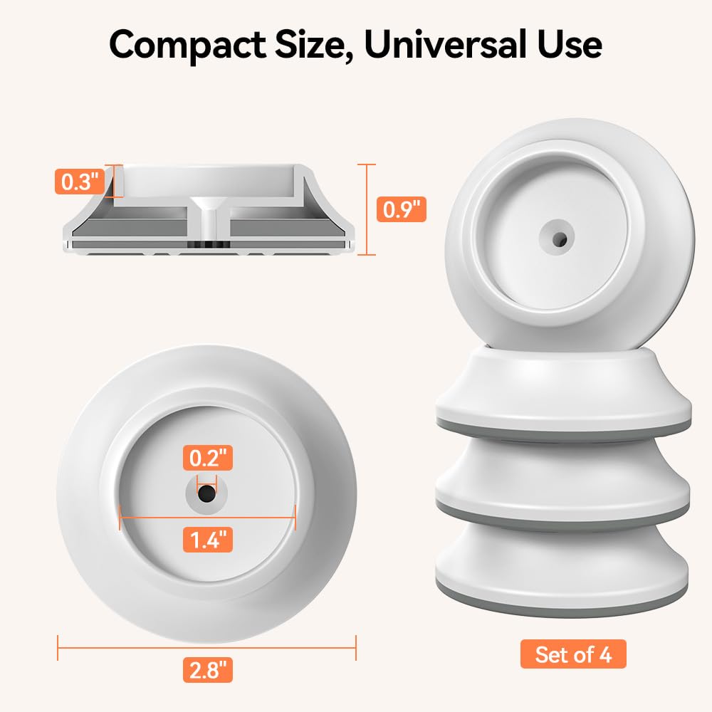 COMOMY 4 Pack Baby Gate Wall Protector, Safety Child Gate Extender Wall Cups, Baby Gate Wall Guard for Protect Walls & Doorways from Pet & Dog Gates, Pressure Mounted Gates Extension Kit, White