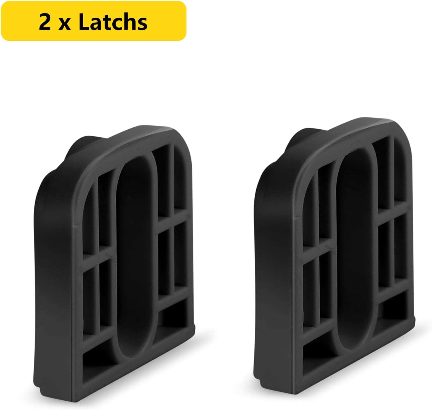 Alternative view of Retractable Baby Gate Replacement Parts, 55" W x 33" H Likzest Retractable Baby Gate Extensions (Including 2 x Latches + 2 x Brackets + 1 Set of Screws) for Retractable Gate (Black)