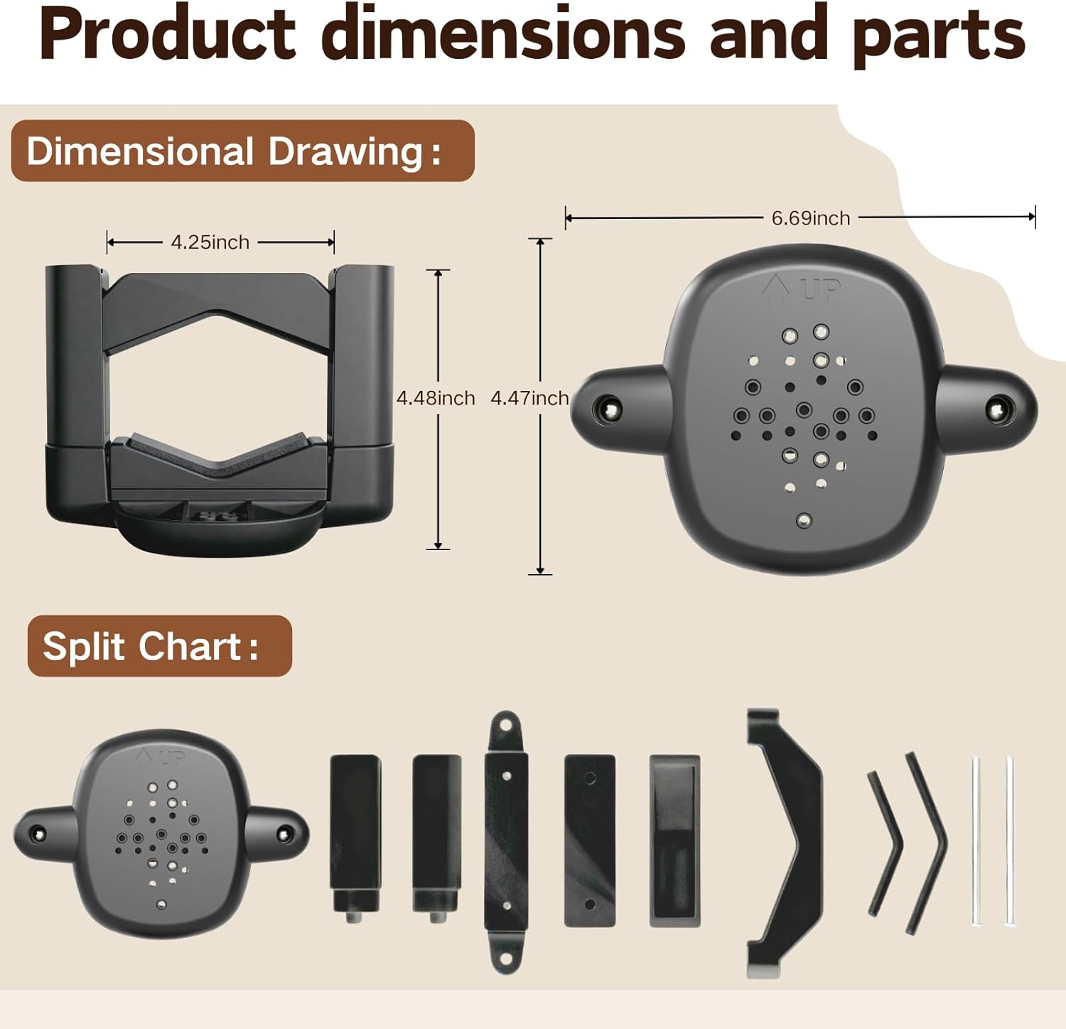 【Upgrade】 2 Pcs Baby Gate Banister Adapter u2013 No-Drill Stair Railing Mount Kit, Fits 2u20133.5u2033 Round/Square Posts, Compatible with Baby & Pet Safety Gates,Black