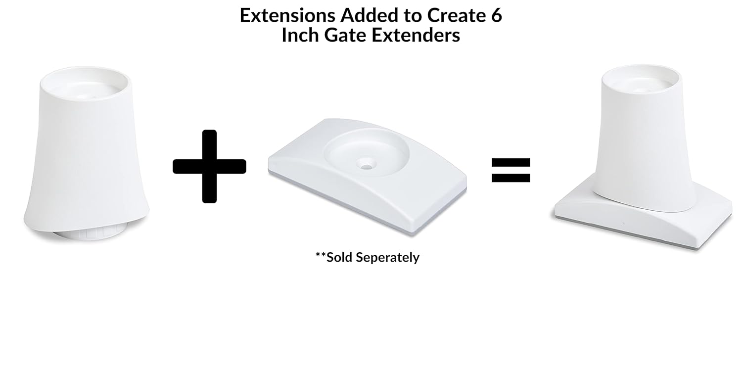 Alternative view of Wall Nanny 6 Inch Extension Accessories for Baby Gate (Made in USA) Connect Extensions to Wall Nanny's and Add 6 Inches in Length to Baby Gates - 4 Pack