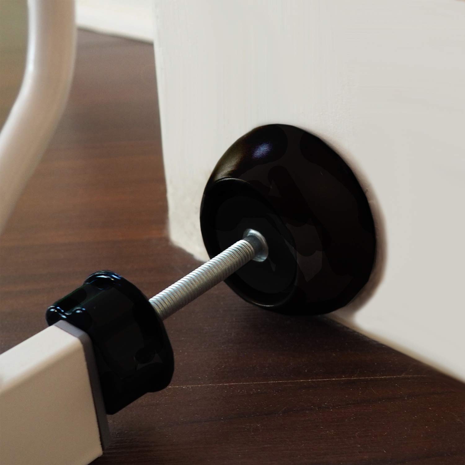 Baby Gate Guru Small Wall Protector 4 Pack - Black - Cup Pads to Guard Your Walls from Pressure Mounted Baby Gates, Pet Gates, Safety Gates, Shower Curtain Rods, and More (4 Pack, Black) - Image 4