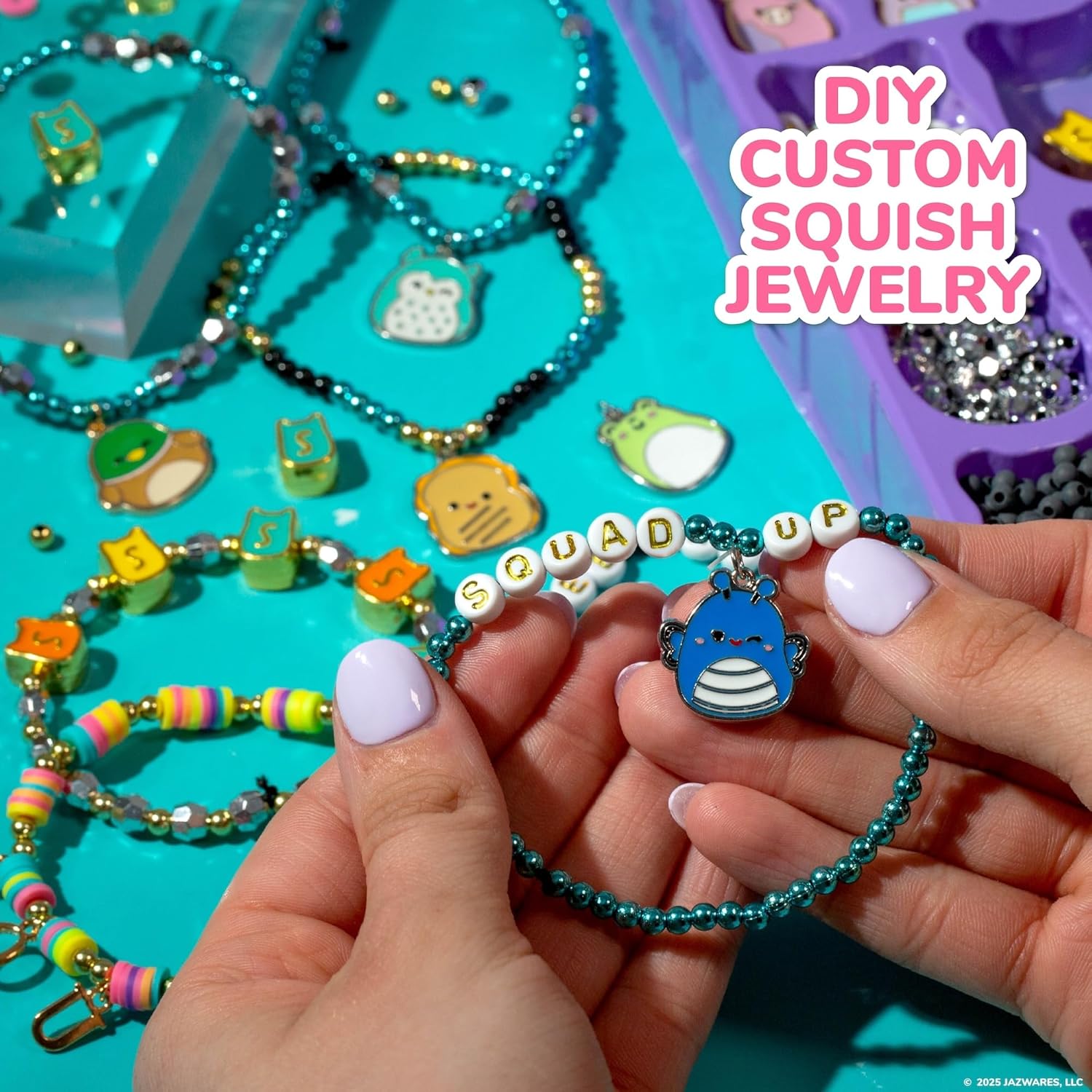 Original Squishmallows Bracelet Design Set, Cute & Friendship Bracelet Kit, Jewelry Making Kit, Charm Bracelet Making Kit, Beading & Jewelry Making, Friendship Bracelet Making Kit - Image 3