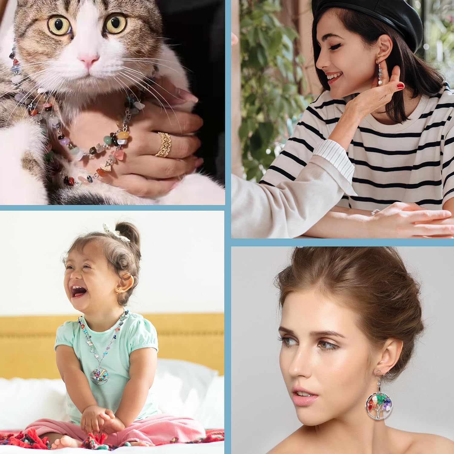 RUOMOXI Y Jewelry Making Supplies Kit for Adults - 1200 Crystal Beads, Jewelry Pliers, Earring Hooks, Necklace Clasp, Beading Wire - DIY Bracelets/Earrings/Rings for Thanksgiving, Christmas,Birthdays - Image 4