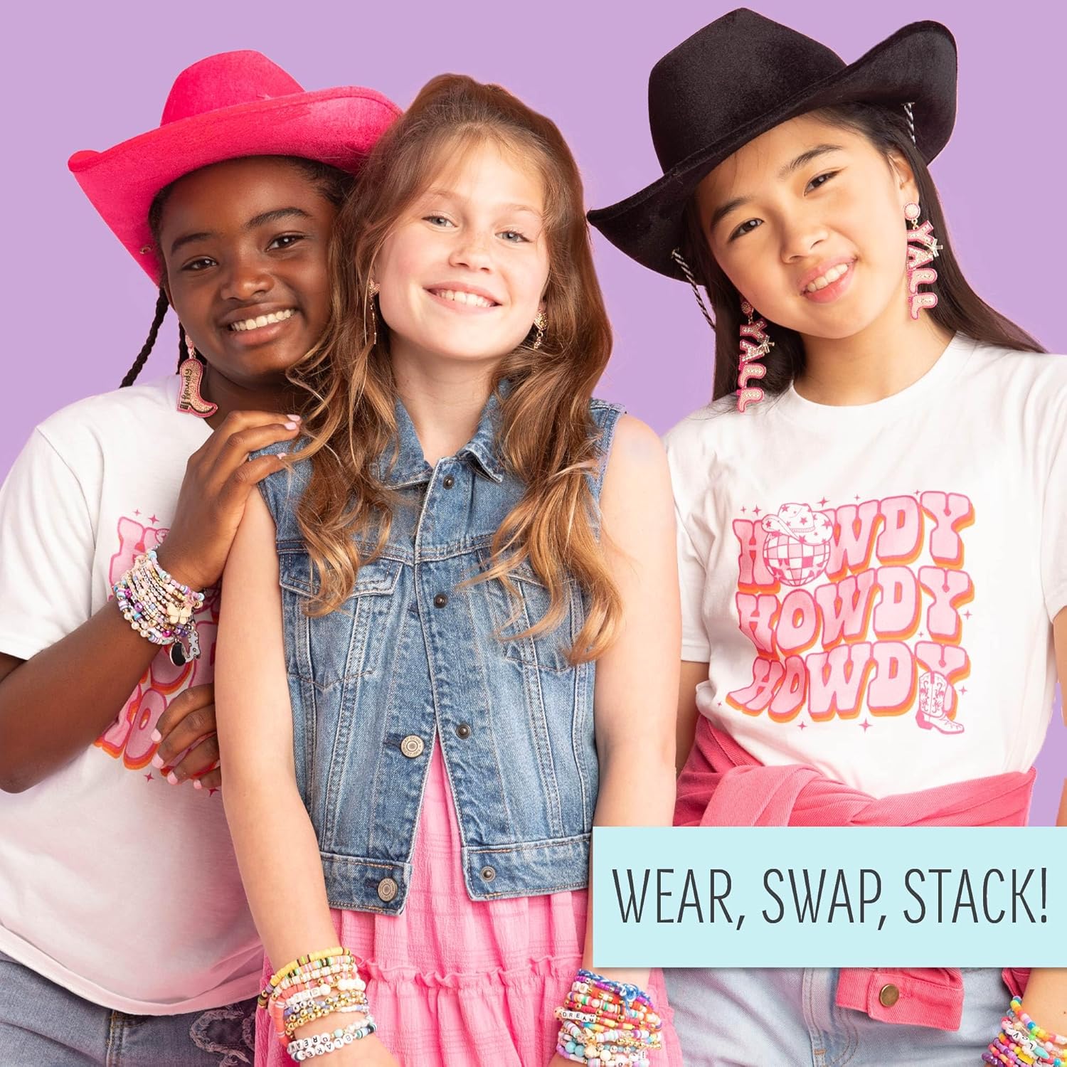 STMT D.I.Y. Glitz u2018N Disco Jewelry Case, Makes Over 15 Accessories, Includes Disco Beads for Bracelets, Charms & Storage, Bracelet Making Kit, Great Gifts for Girls, Jewelry Making Kit for Girls 8-12