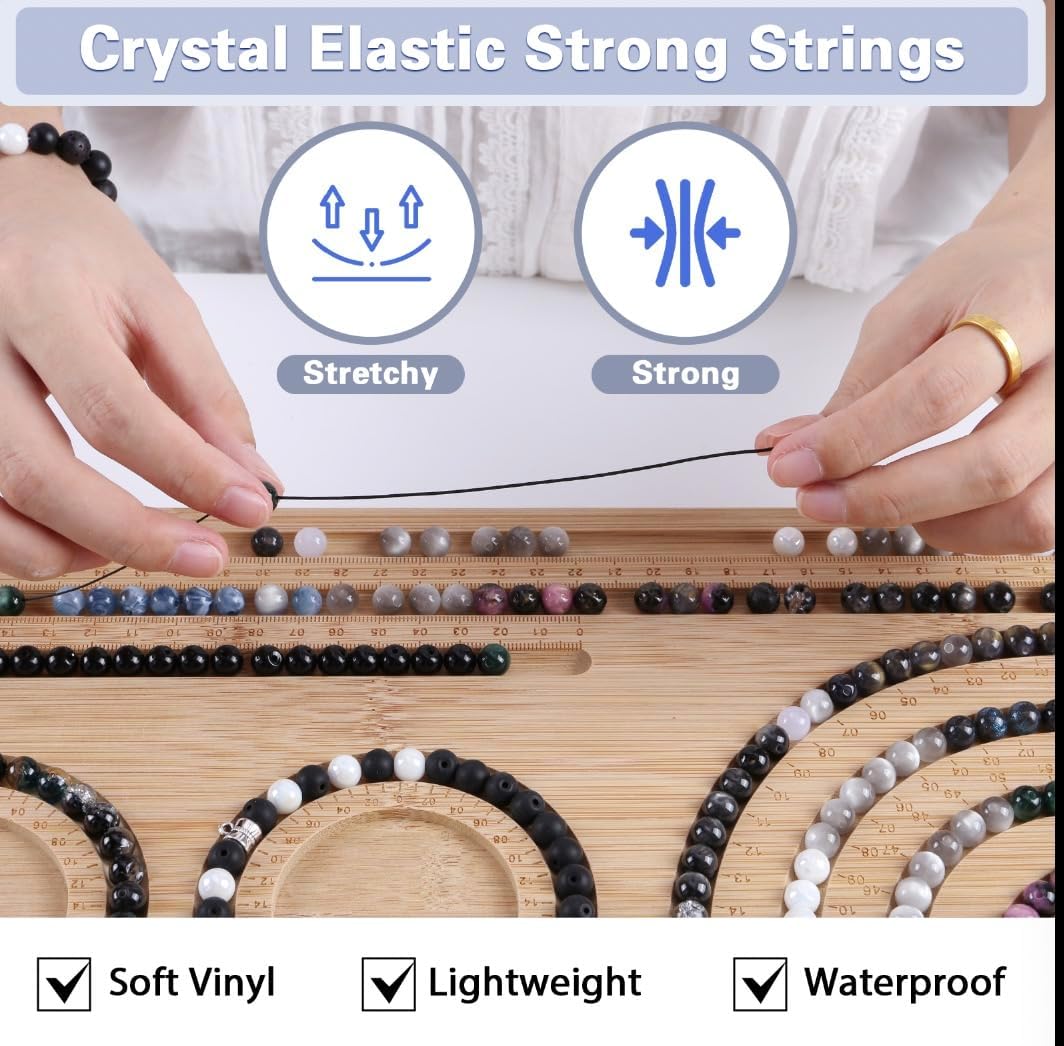 Glass Beads for Jewelry Making, 18 Colors Glass Beads for Bracelets Making kit Including 2-8mm Bead spacers/Lava Beads/Stone Rock DIY Jewelry Making Supplies for Adults (Thanksgiving, Christmas) - Image 3