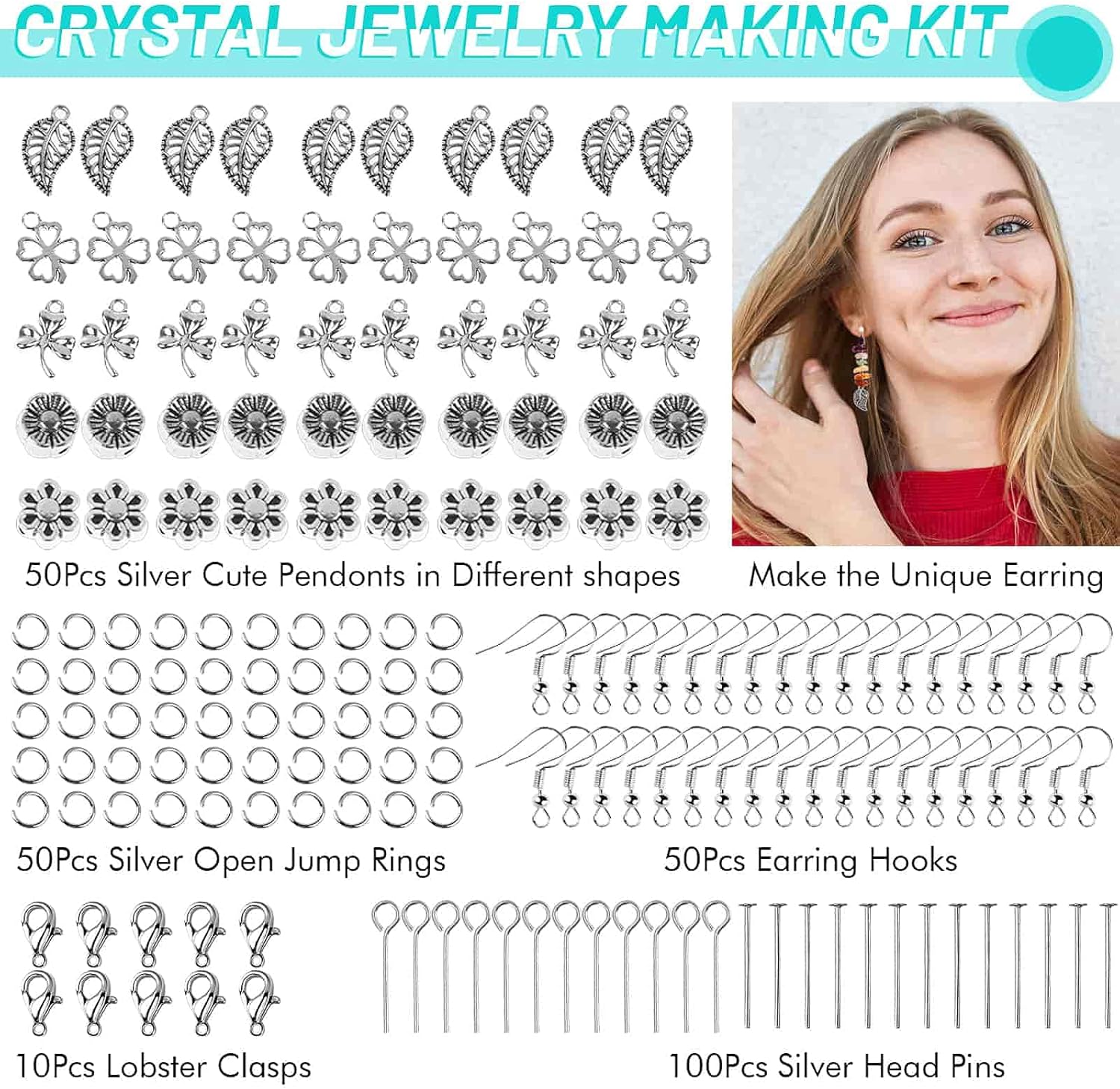 Alternative view of selizo Jewelry Making Kits for Adults Women with 28 Colors Crystal Beads, 1660Pcs Crystal Bead Ring Maker Kit with Jewelry Making Supplies