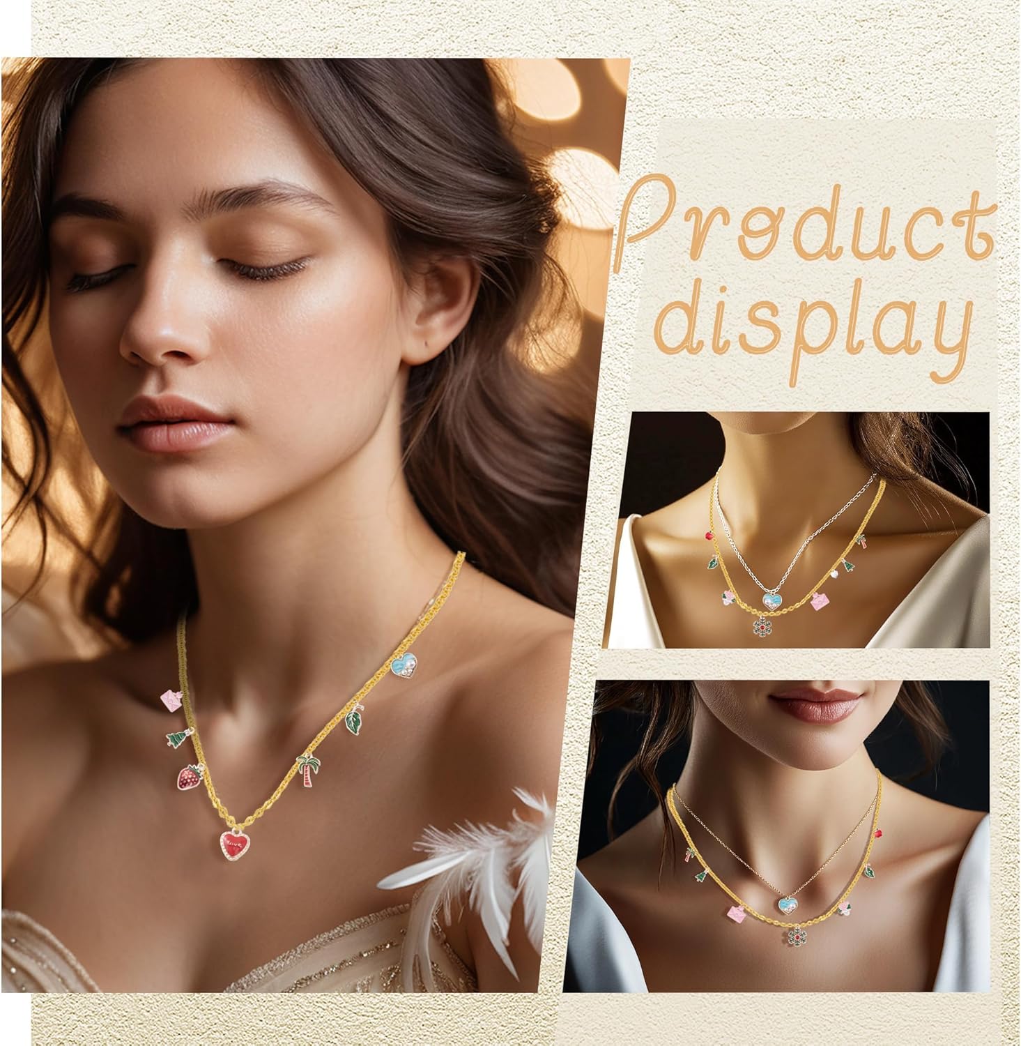 HUISUYTON 18K Gold Necklace Chain Kit for Jewelry Making, 59FT 12Rolls Bracelet Chains with Charms/Pliers/Jump Rings/Lobster Clasps Accessories for DIY Necklace Bracelet Making - Image 6