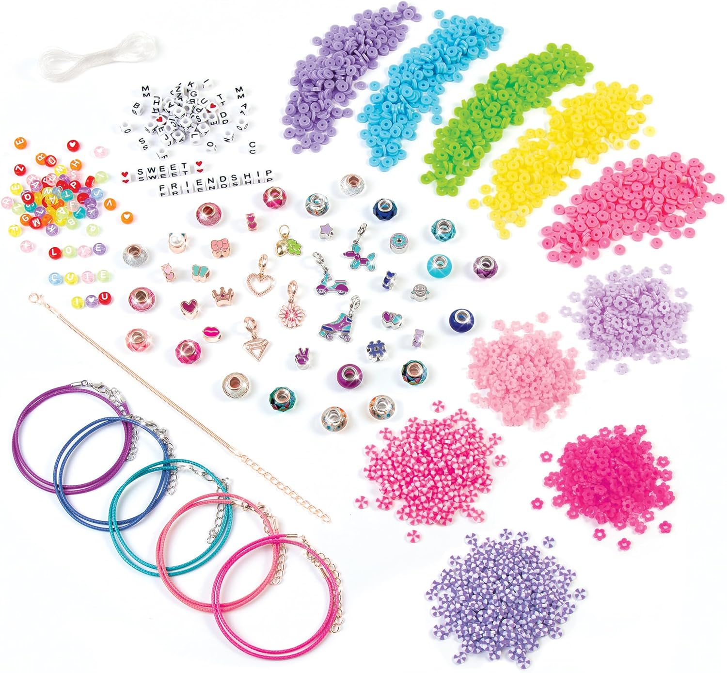 Alternative view of Make It Real: Best Day Ever! Deluxe Jewelry Studio - 2183pcs - DIY Craft Kit, Design & Make Over 30 Breacelets, Beads & Charms, Girls & Kids Ages 8+