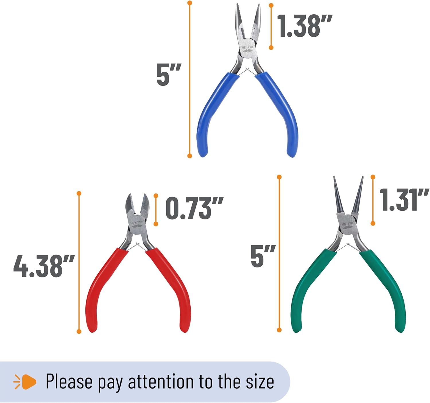 Alternative view of Mr. Pen- Jewelry Pliers, 3 Pack, Jewelry Making kit, Mini Pliers for Jewelry Making, Wire Cutters for Jewelry Making