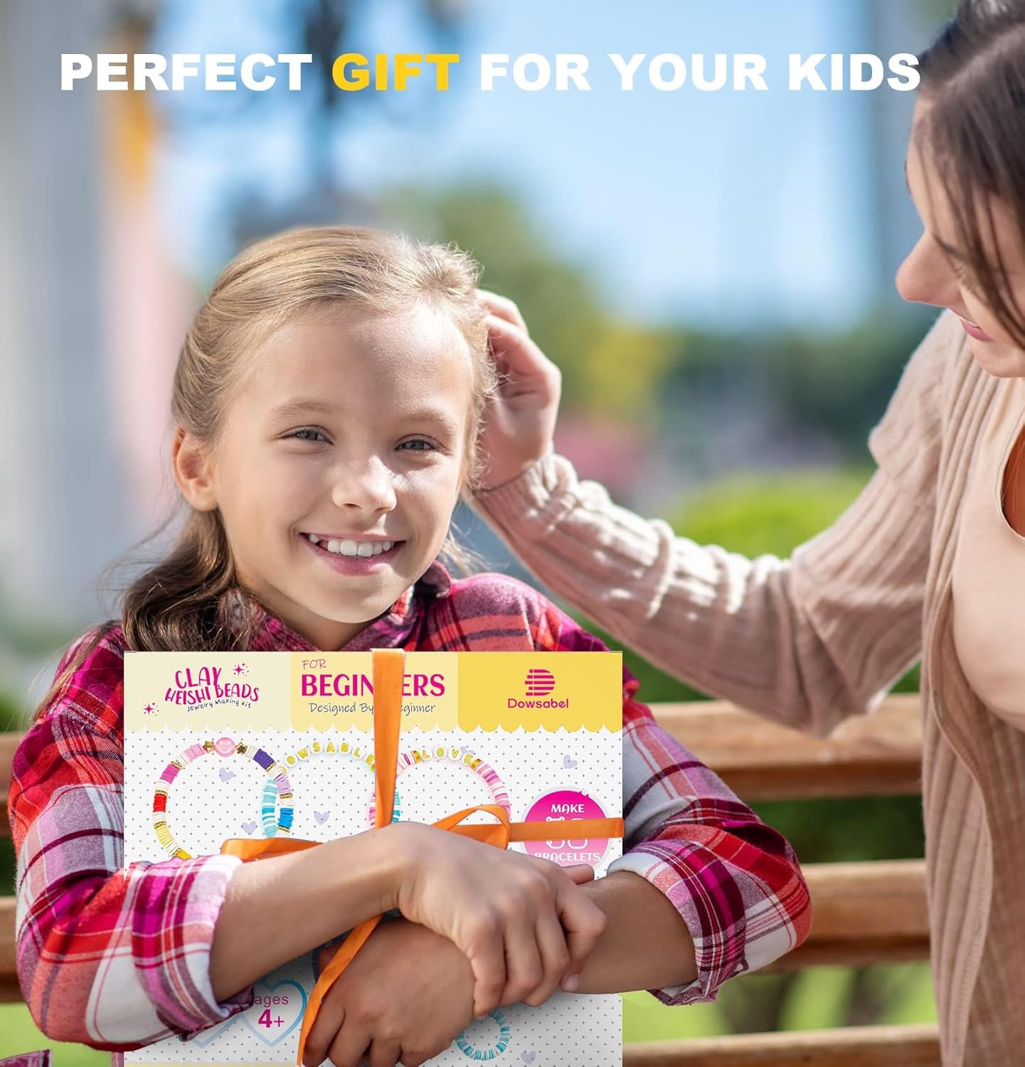 Dowsabel Clay Beads Bracelet Making Kit for Beginner, 5000 Pcs Preppy Polymer Clay Beads with Charms Kit for Jewelry Making, DIY Arts and Crafts Birthday Gifts Toys for Kids Age 6-13 - Image 5